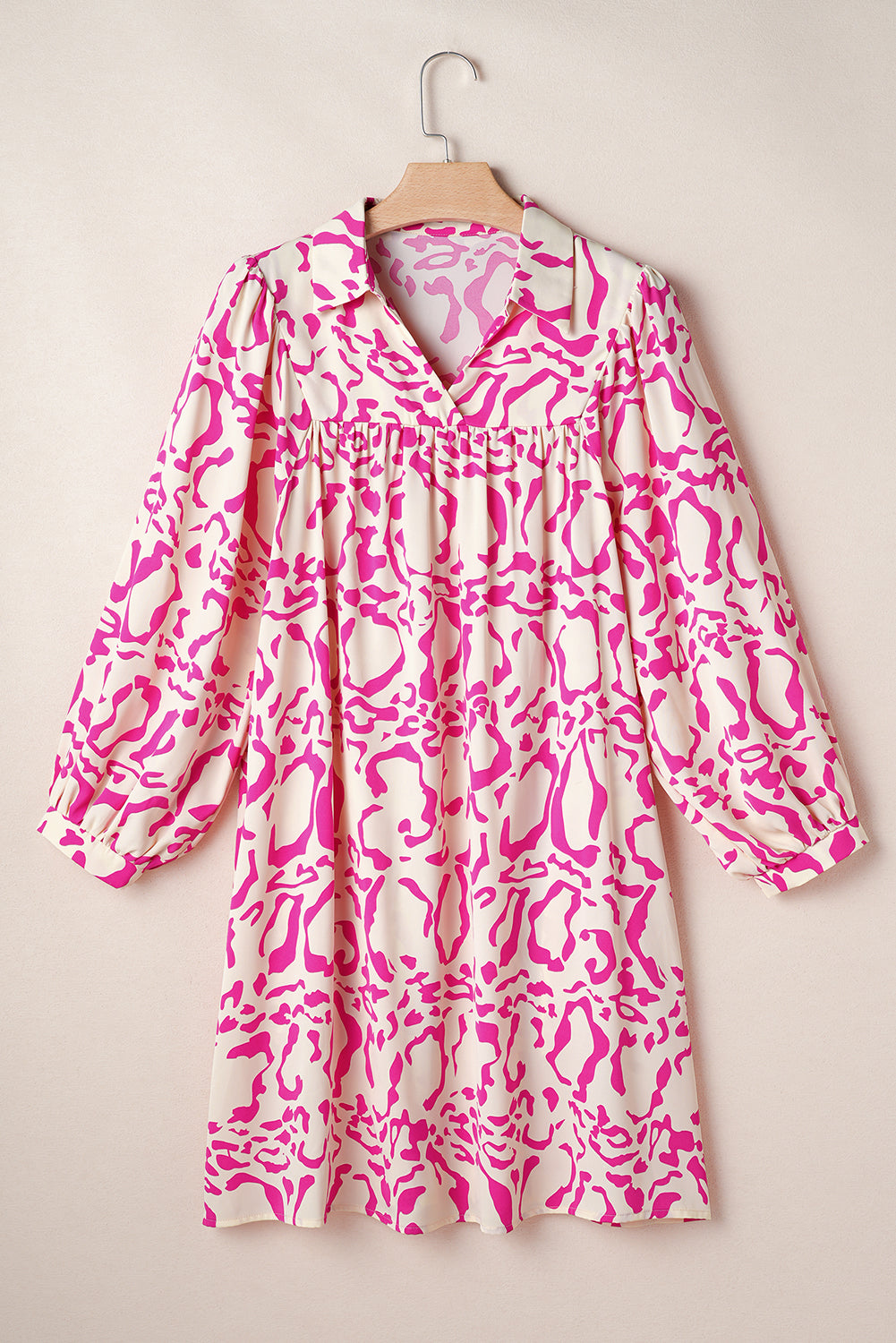 pink leopard mini dress Pink Leopard Print Loose Fit Babydoll Mini Dress – Simply Blush