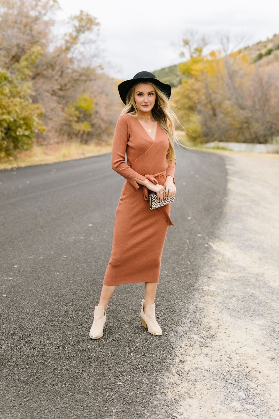 Ribbed + Wrapped Sweater Dress – Simply Blush