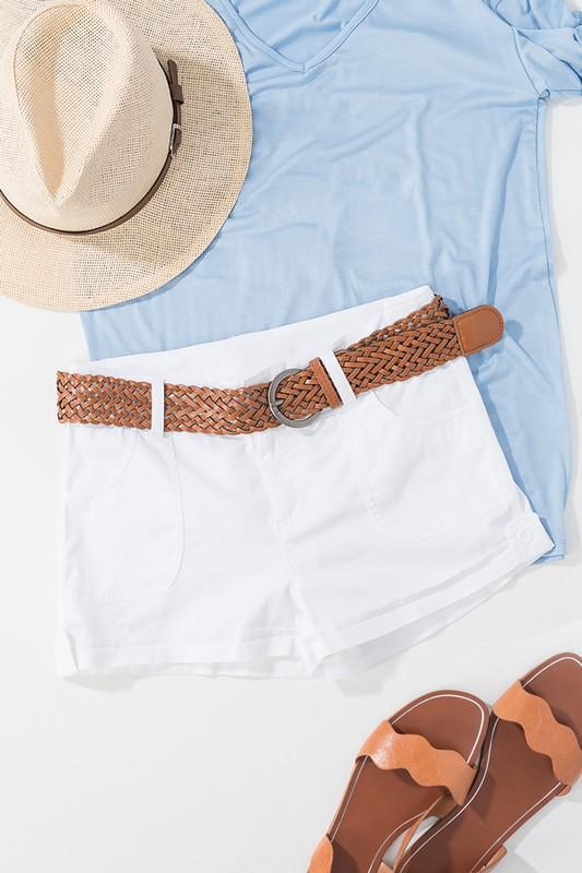 Sunset Beach Shorts White - ALL SALES FINAL