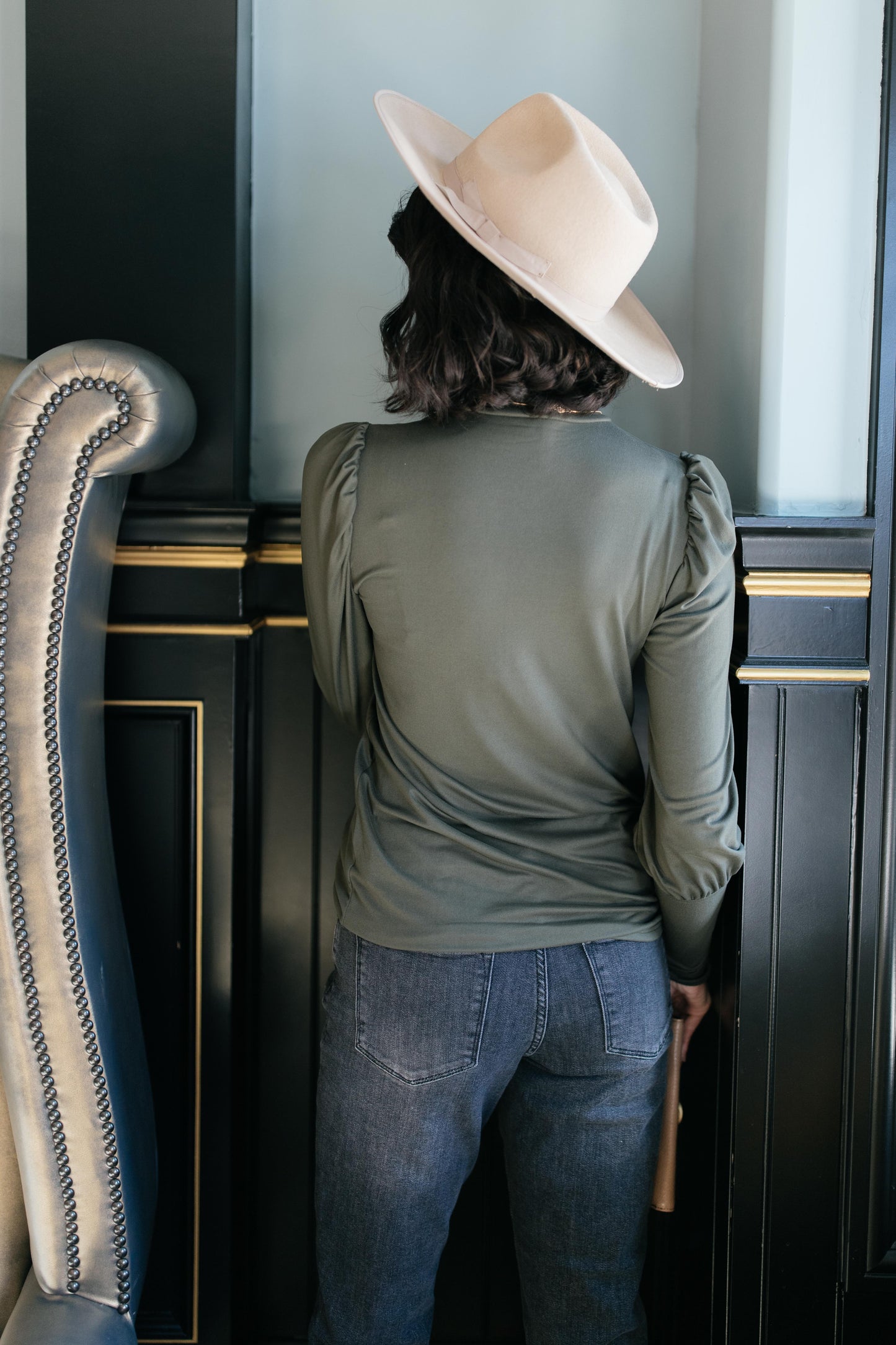 A Little Puff In Your Sleeve in Olive