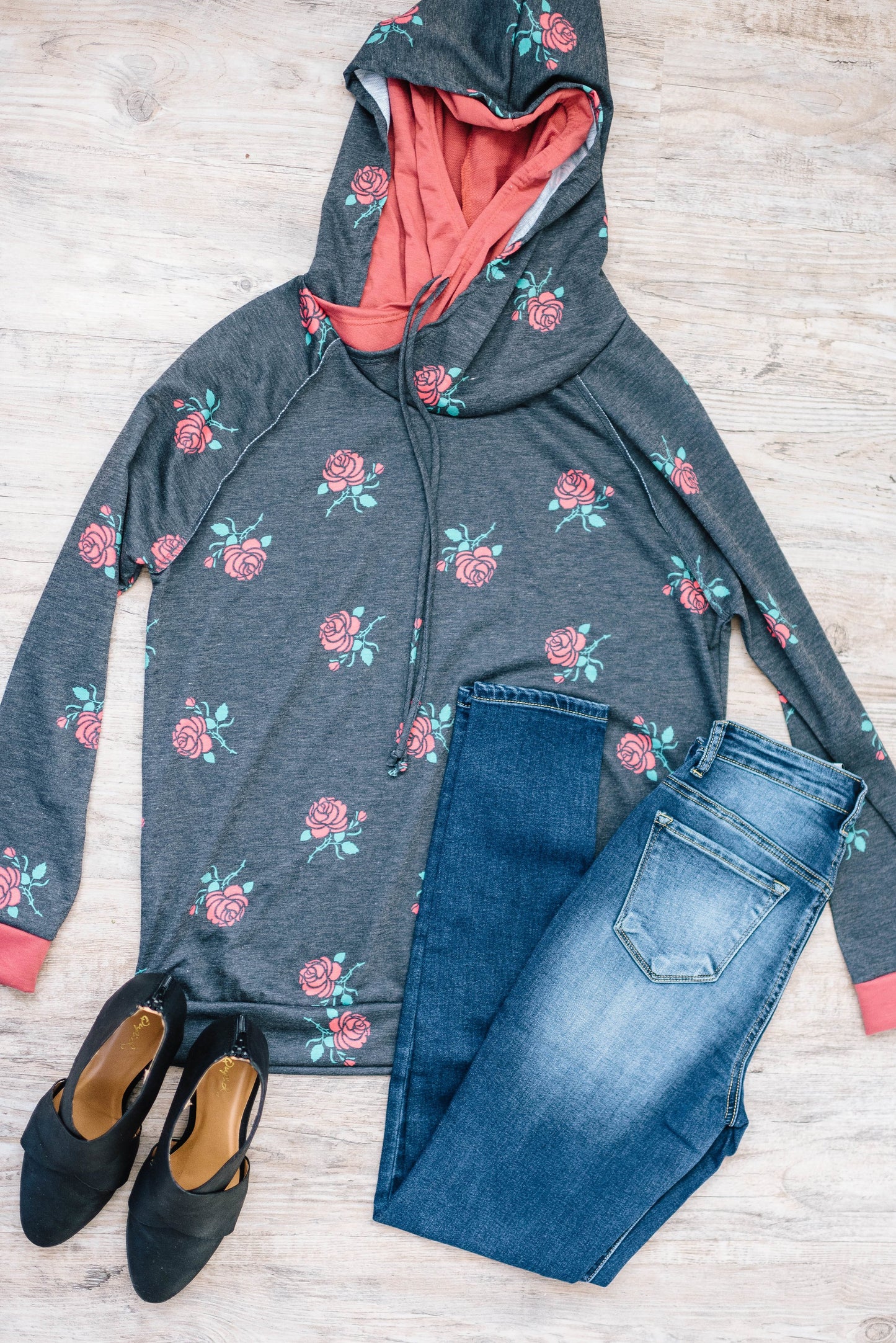 Coral Roses Hoodie