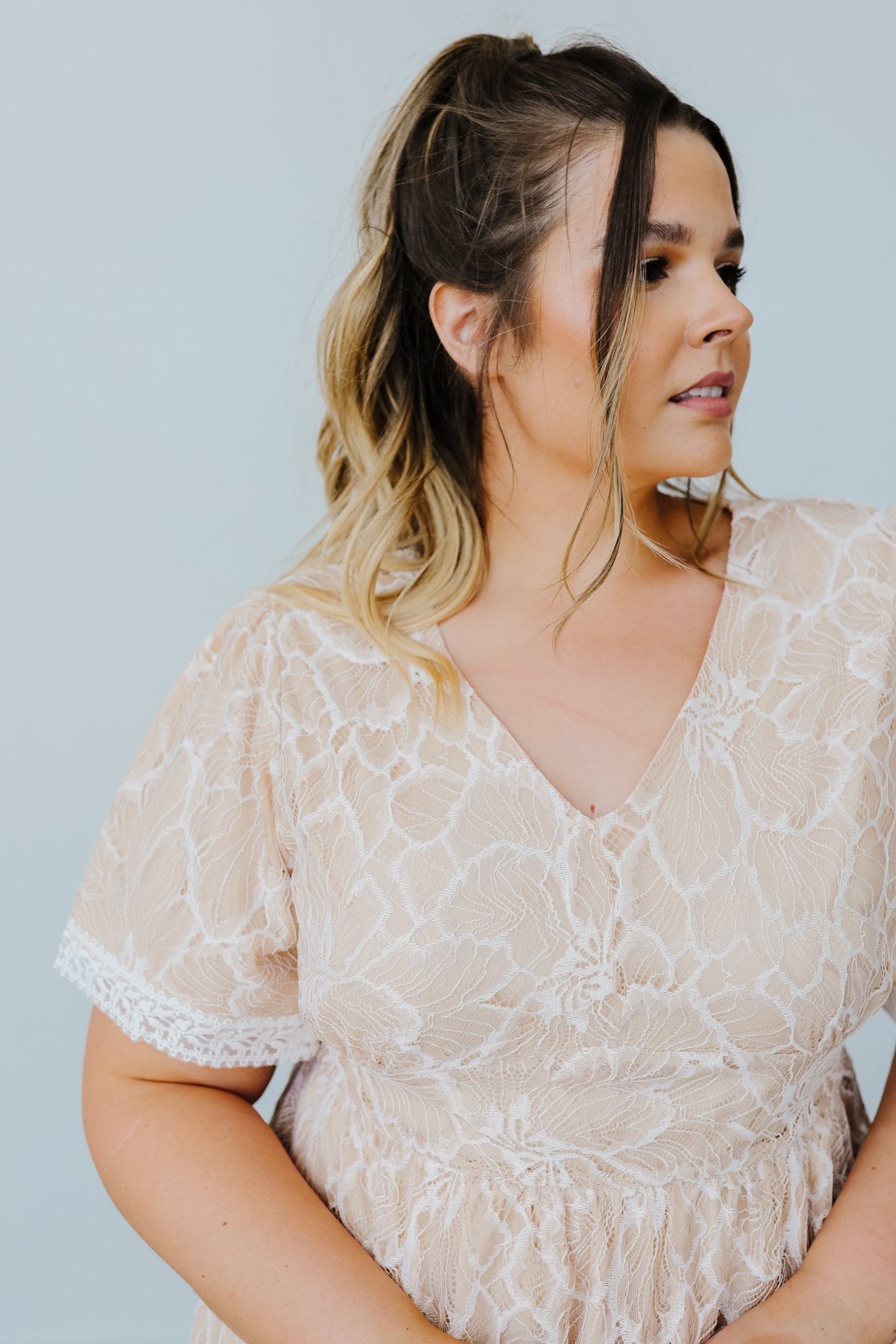 Blushing Lace Dress