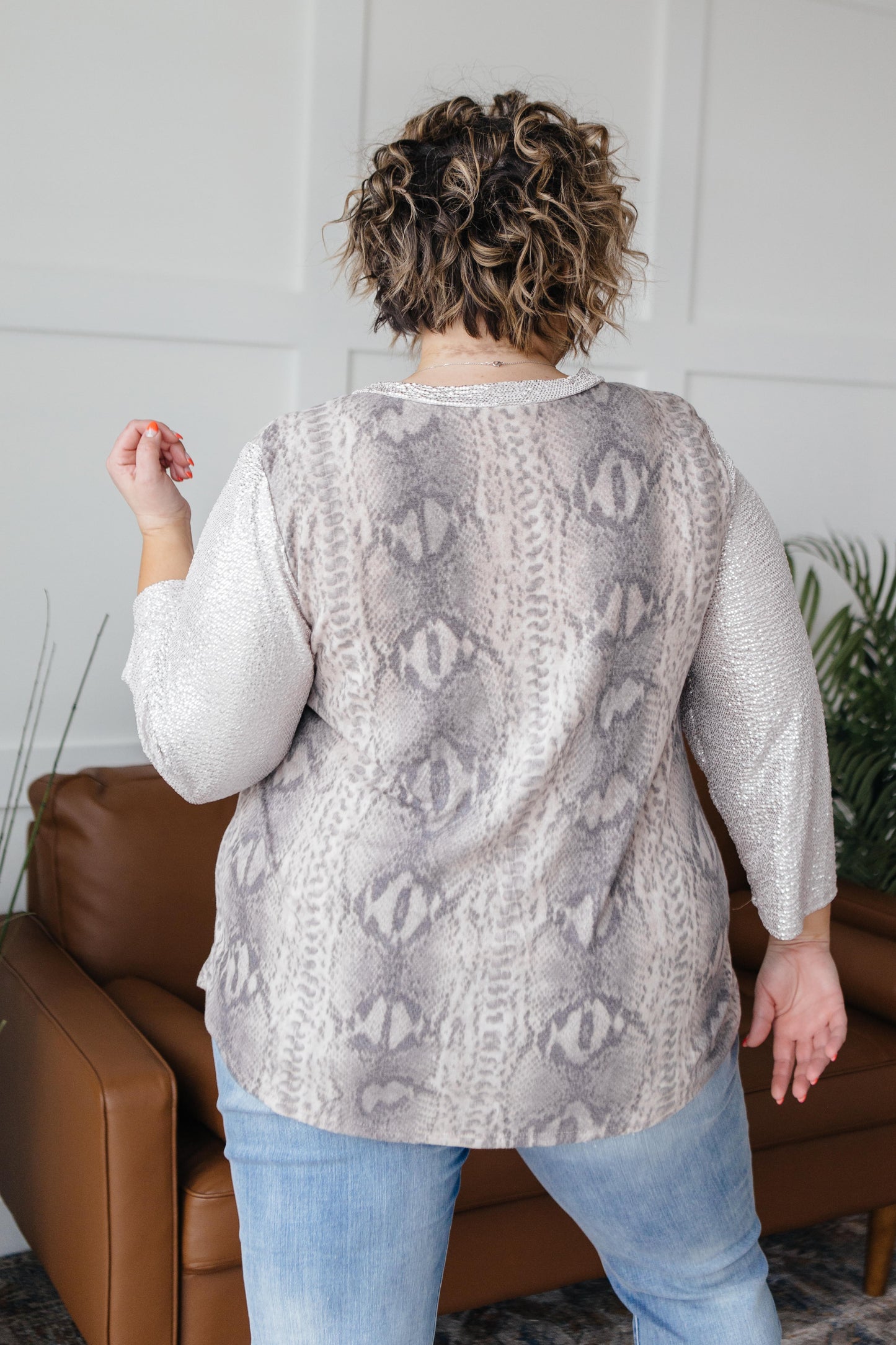 Celebratory Snakeskin Top