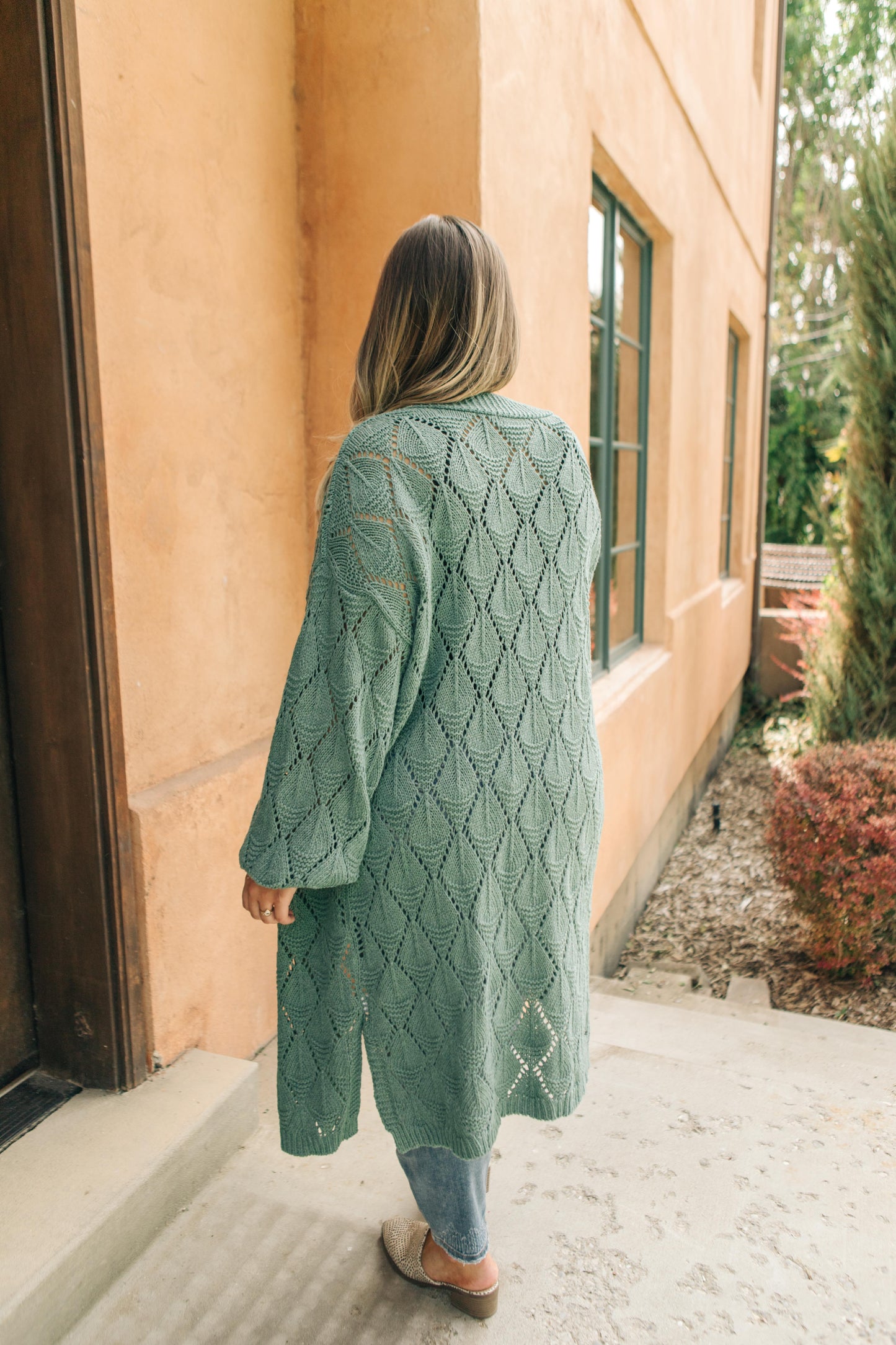 Choose Me Chunky Cardigan in Sea Green