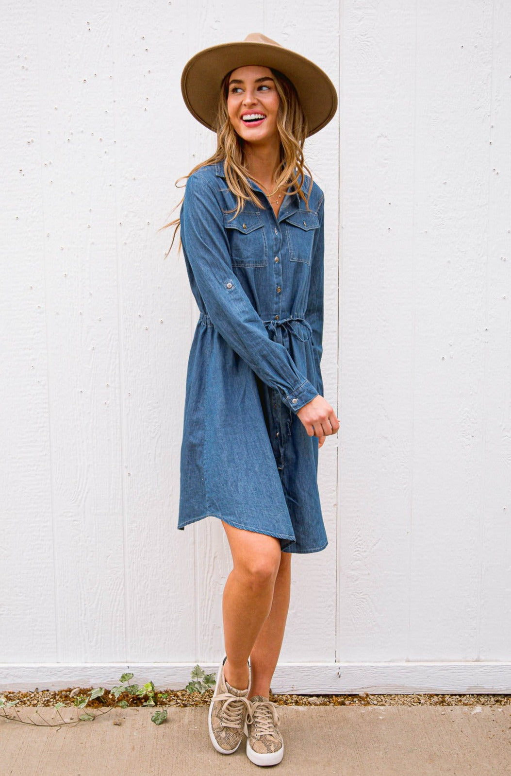 Midwest Denim Dress Simply Blush Midwest Denim Dress Simply Blush