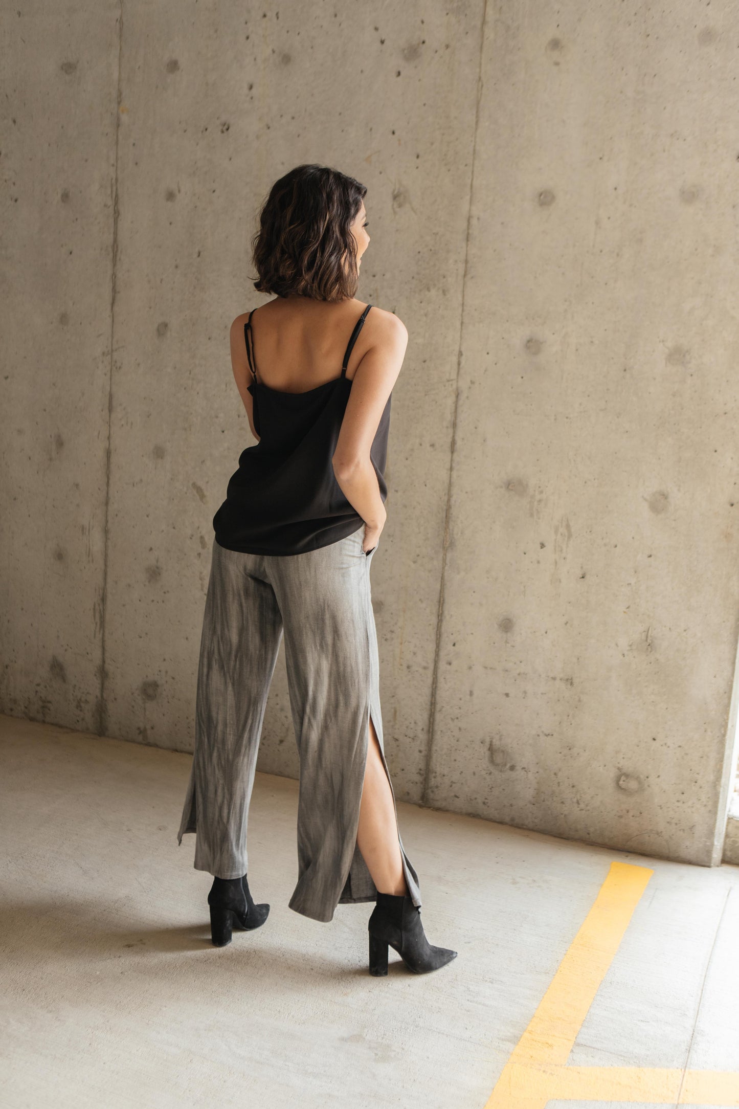 On The Run Gray Streak Pants