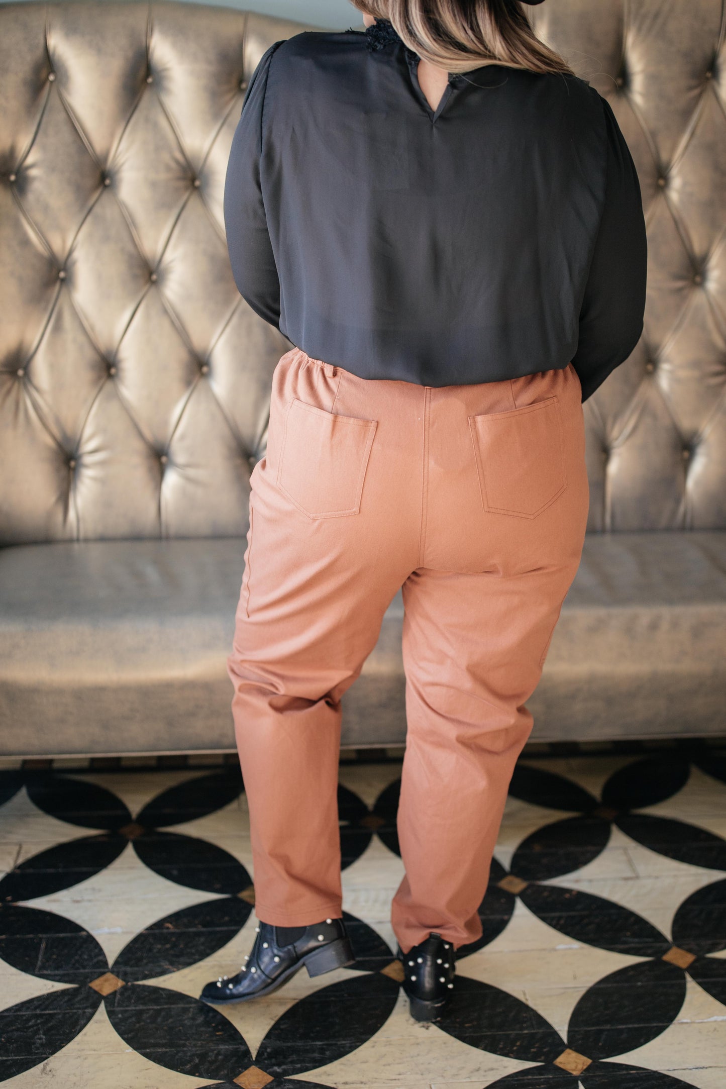 Peighton Paper Bag Pants in Camel