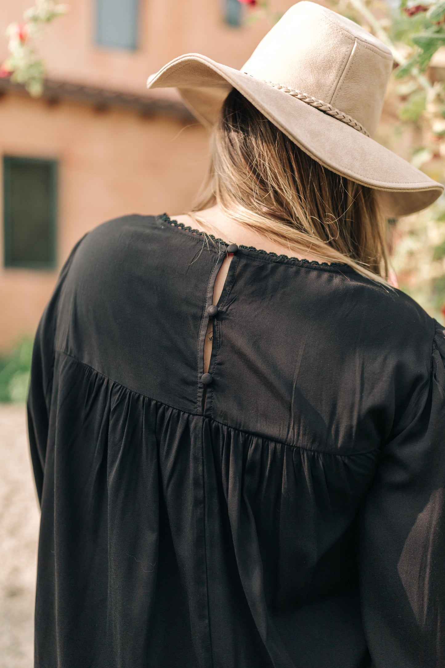 Prickly Business Embroidered Top In Black
