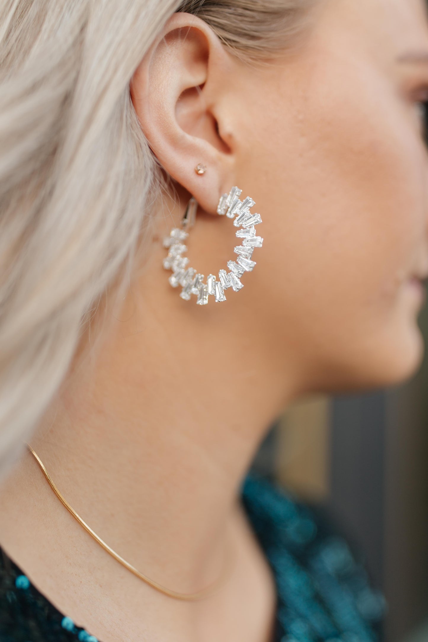 The Crystal Hoop Earrings