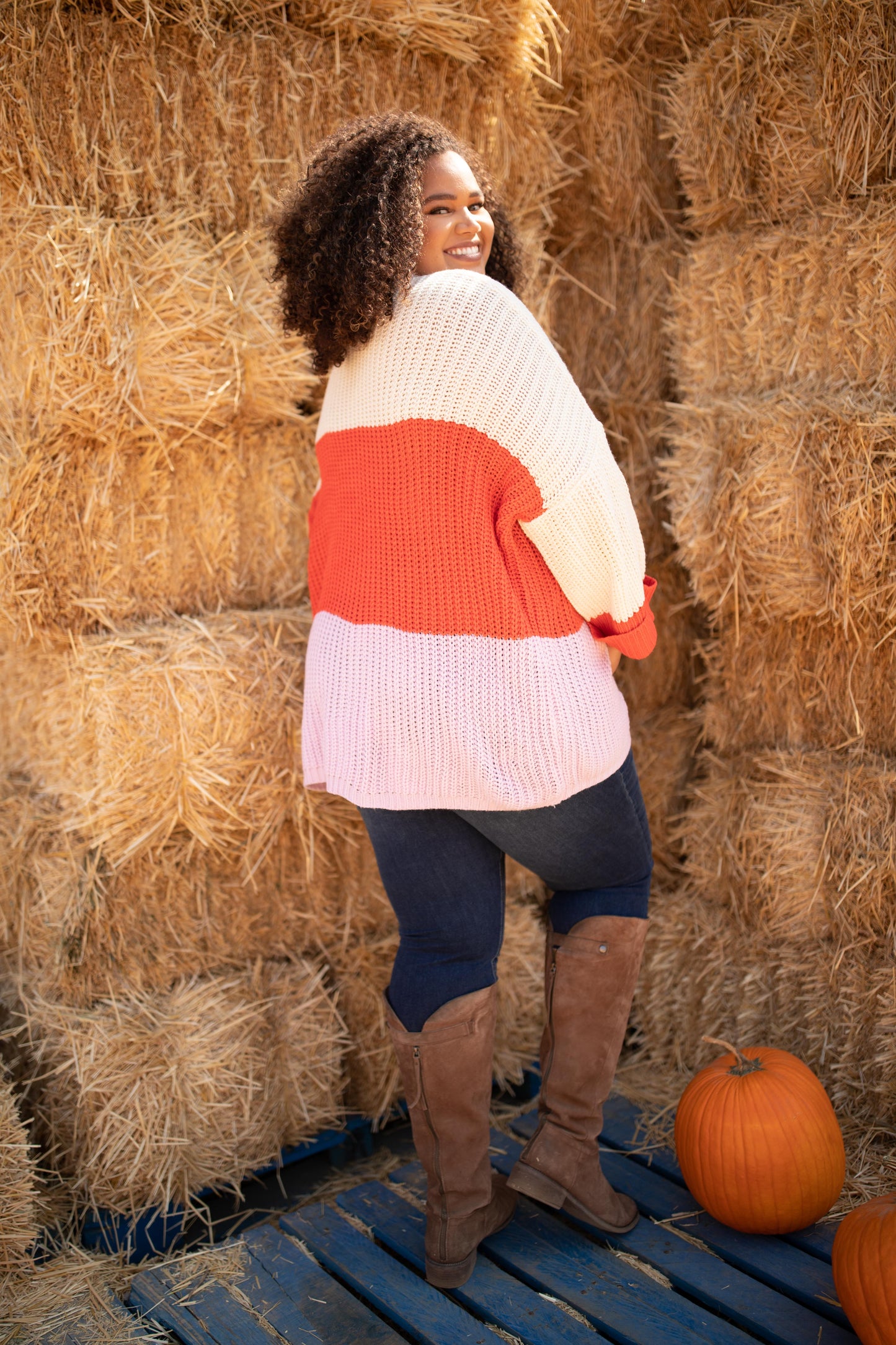 Three Times The Color Sweater in Lavender Combo