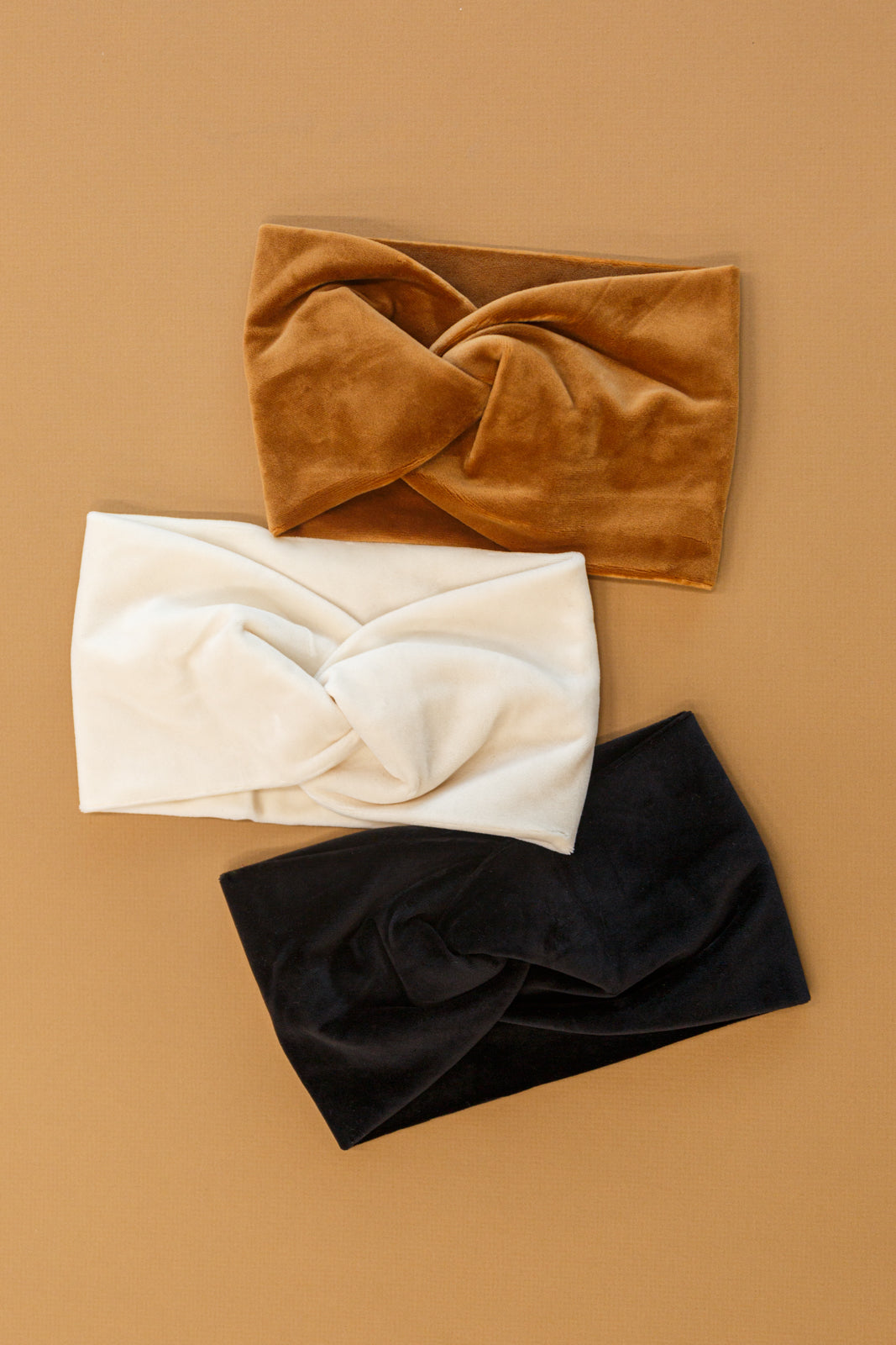 Velvet Twist Headband In Chestnut