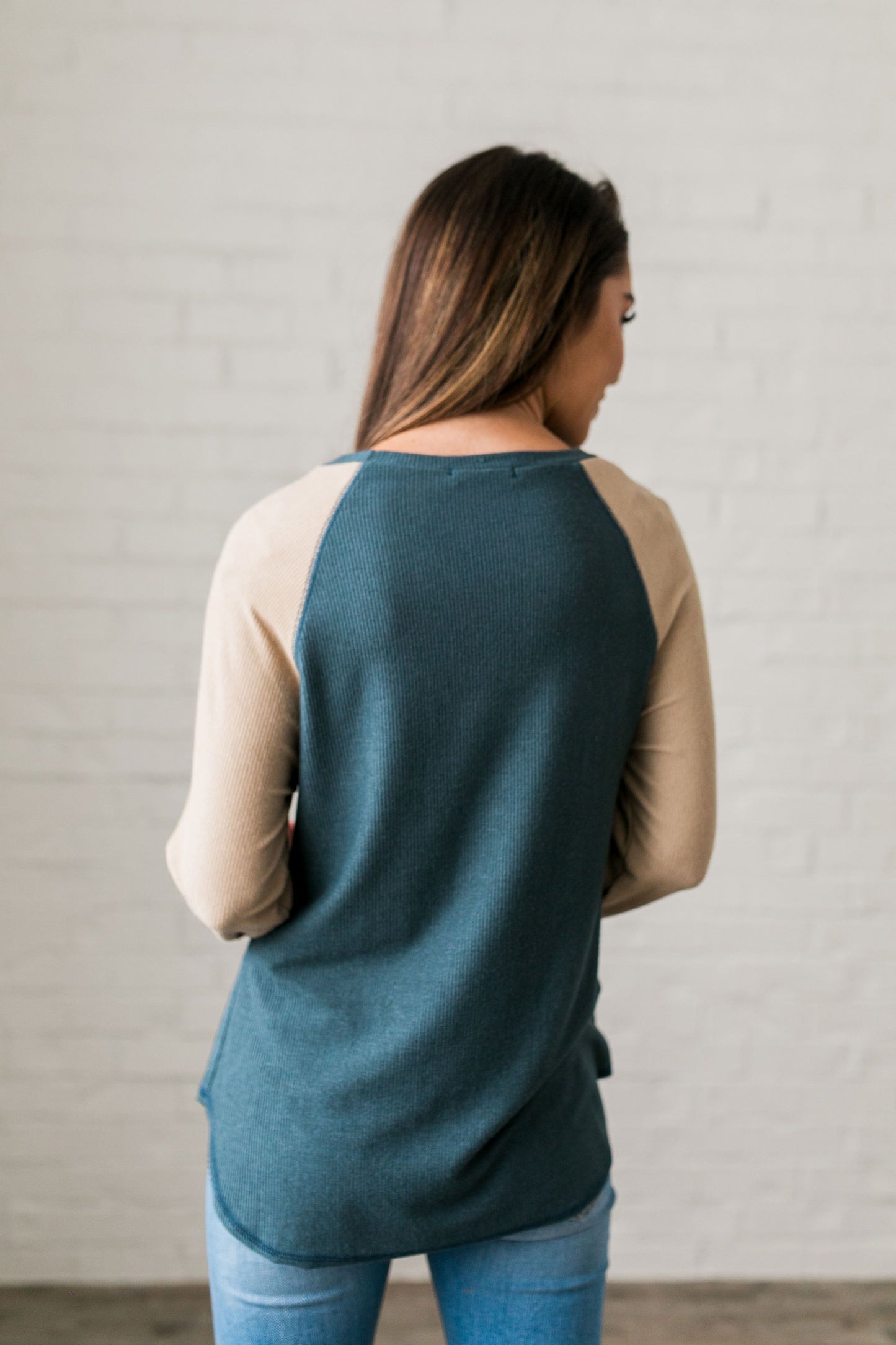 Blanca Color Block Raglan Tee - ALL SALES FINAL