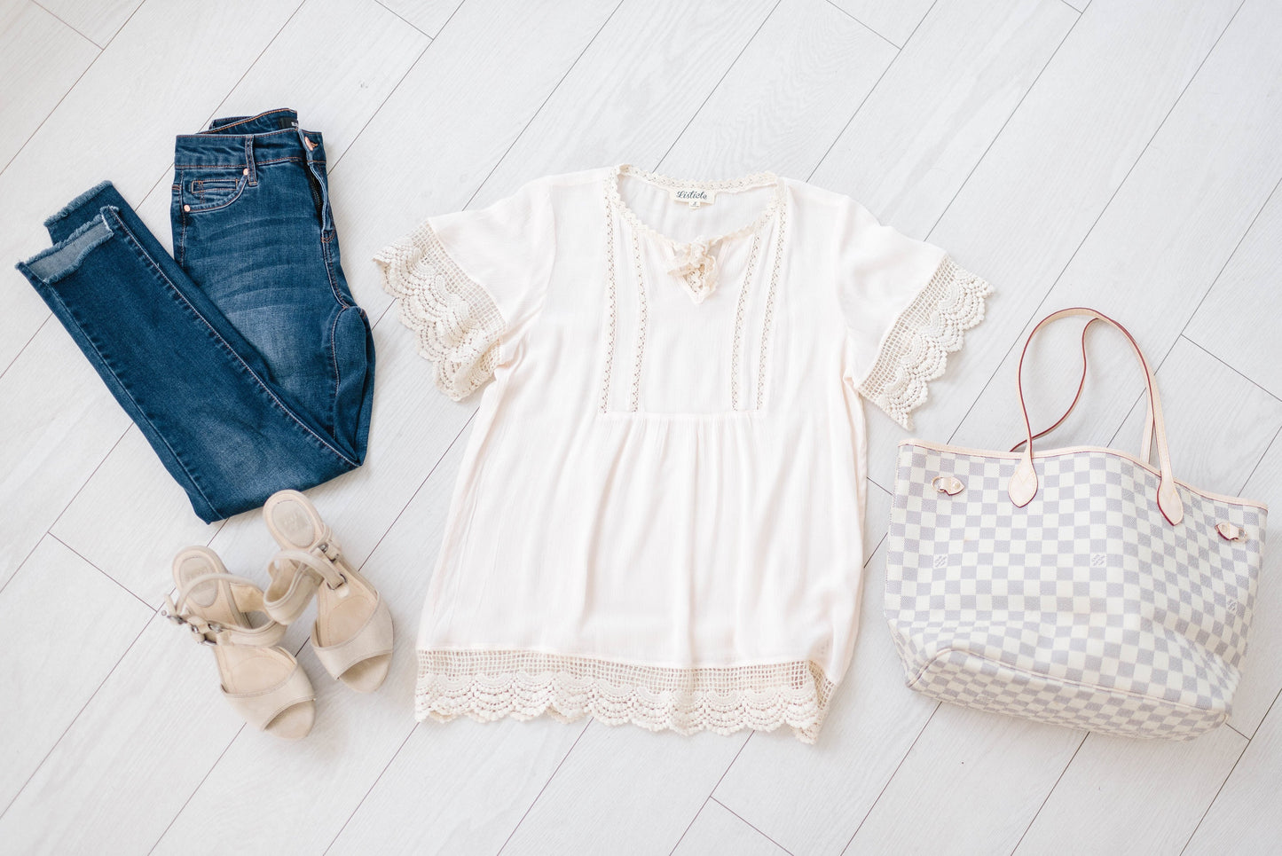 Cream Crochet Top