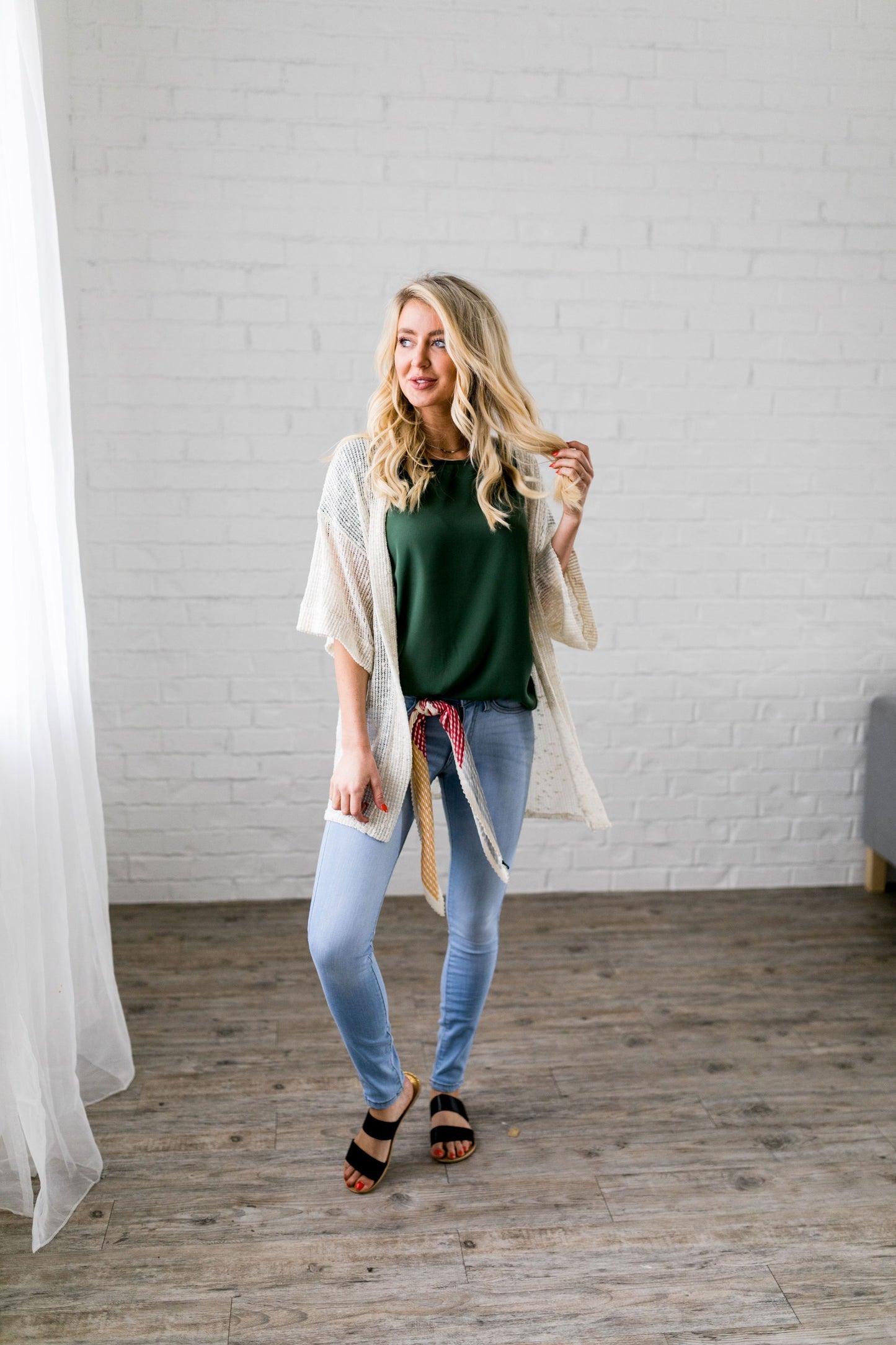 Cream Loose Knit Cardigan