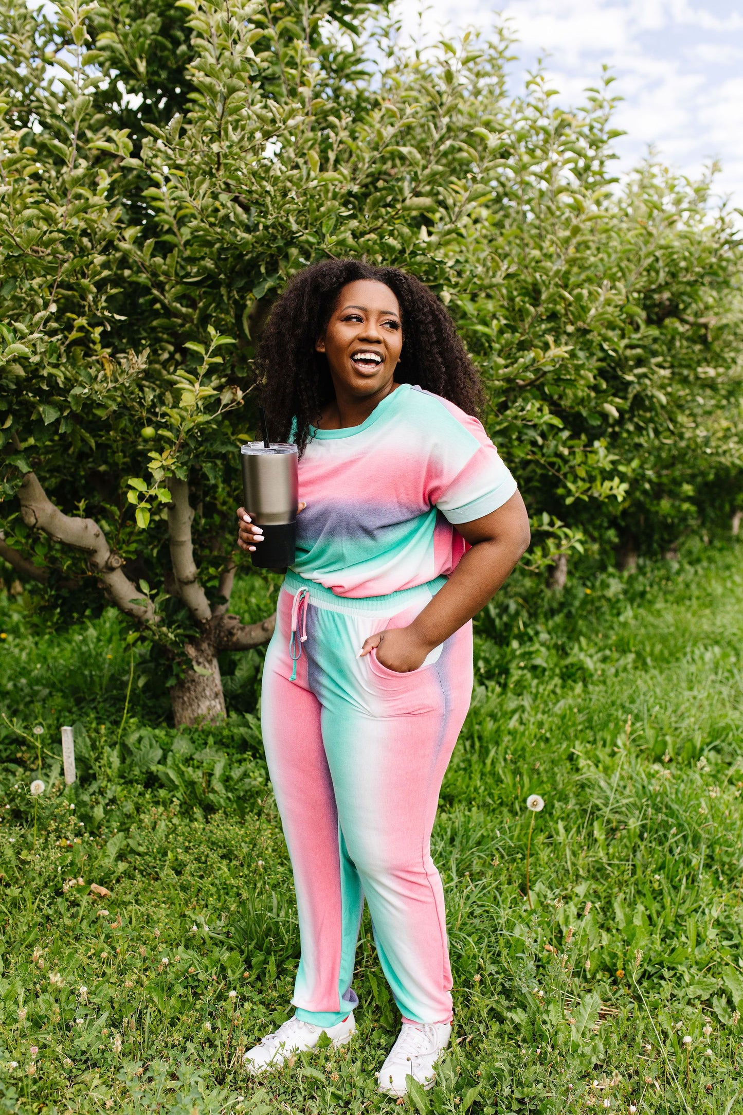 Hazy Pastel Stripes Lounge Joggers