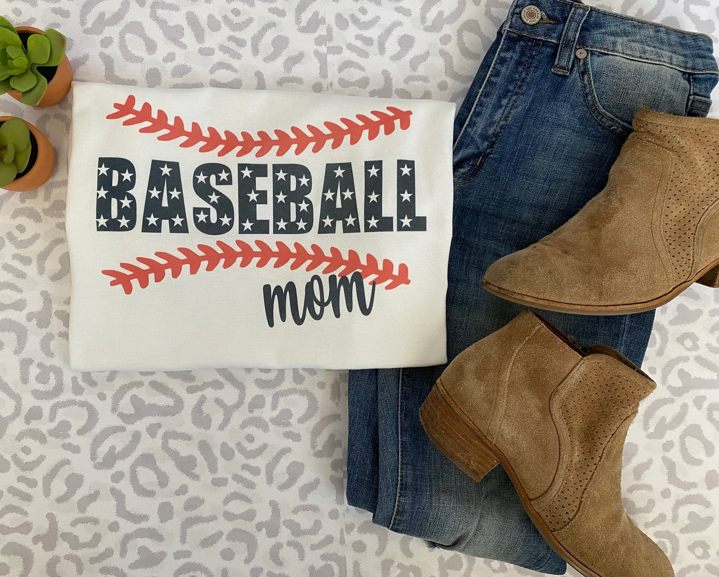 Baseball Mom Stars Tee/ Sweatshirt