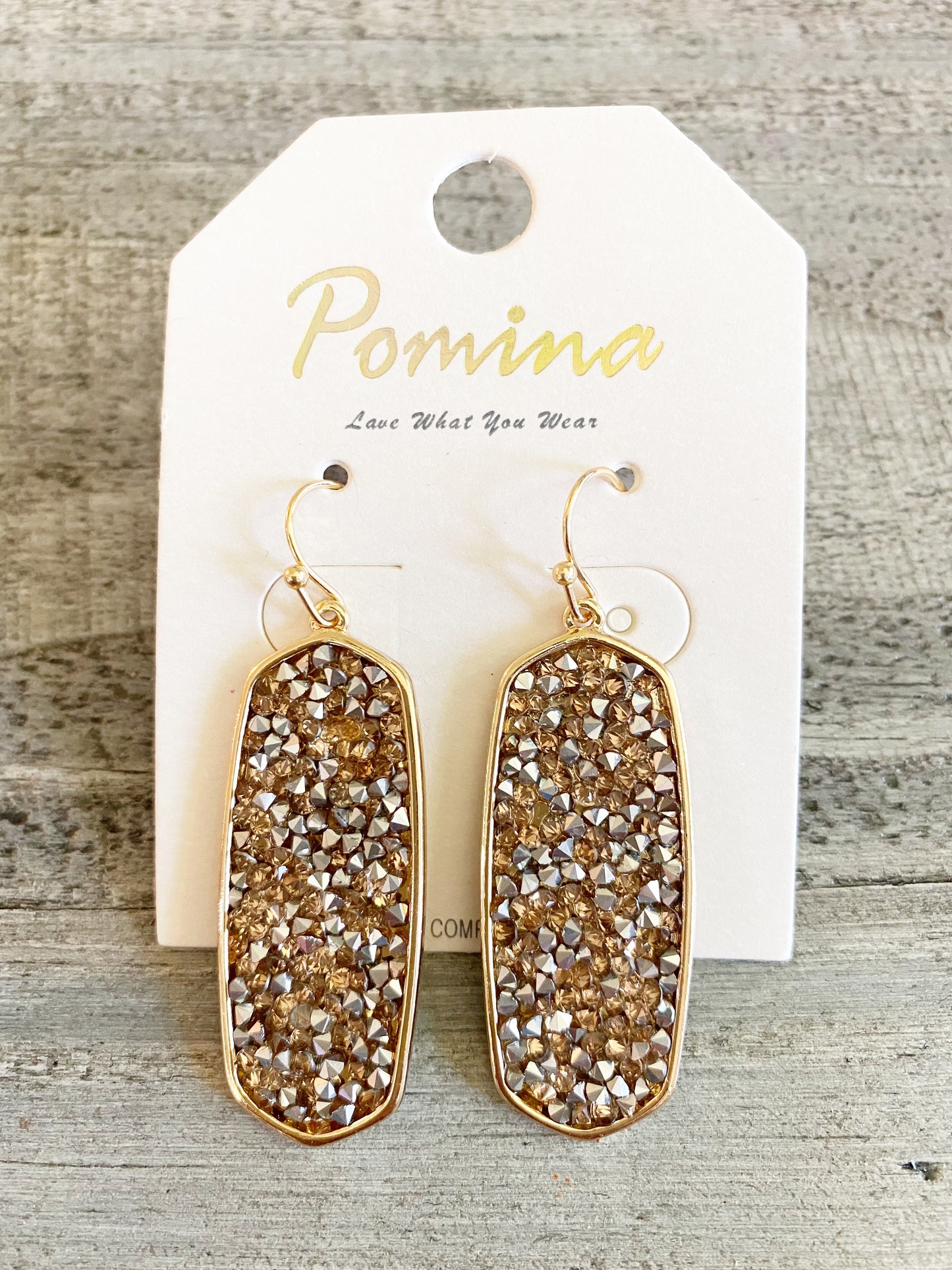 Gold Stone Earrings