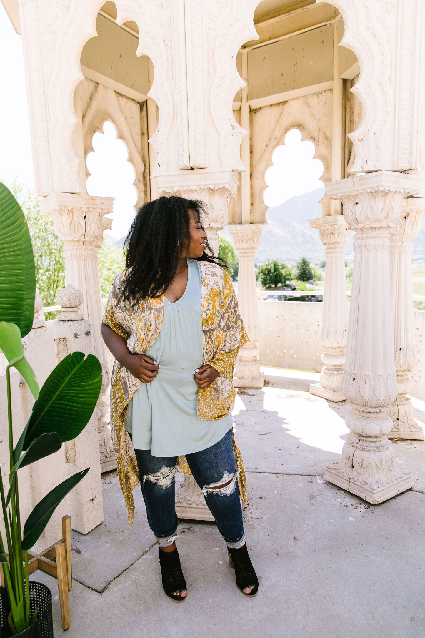 Marvelous Mandala Kimono In Gold