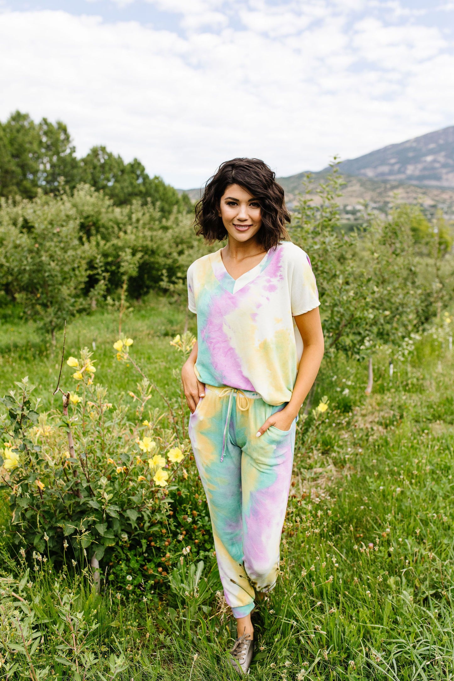 Mint Tie Dye Lounge Joggers
