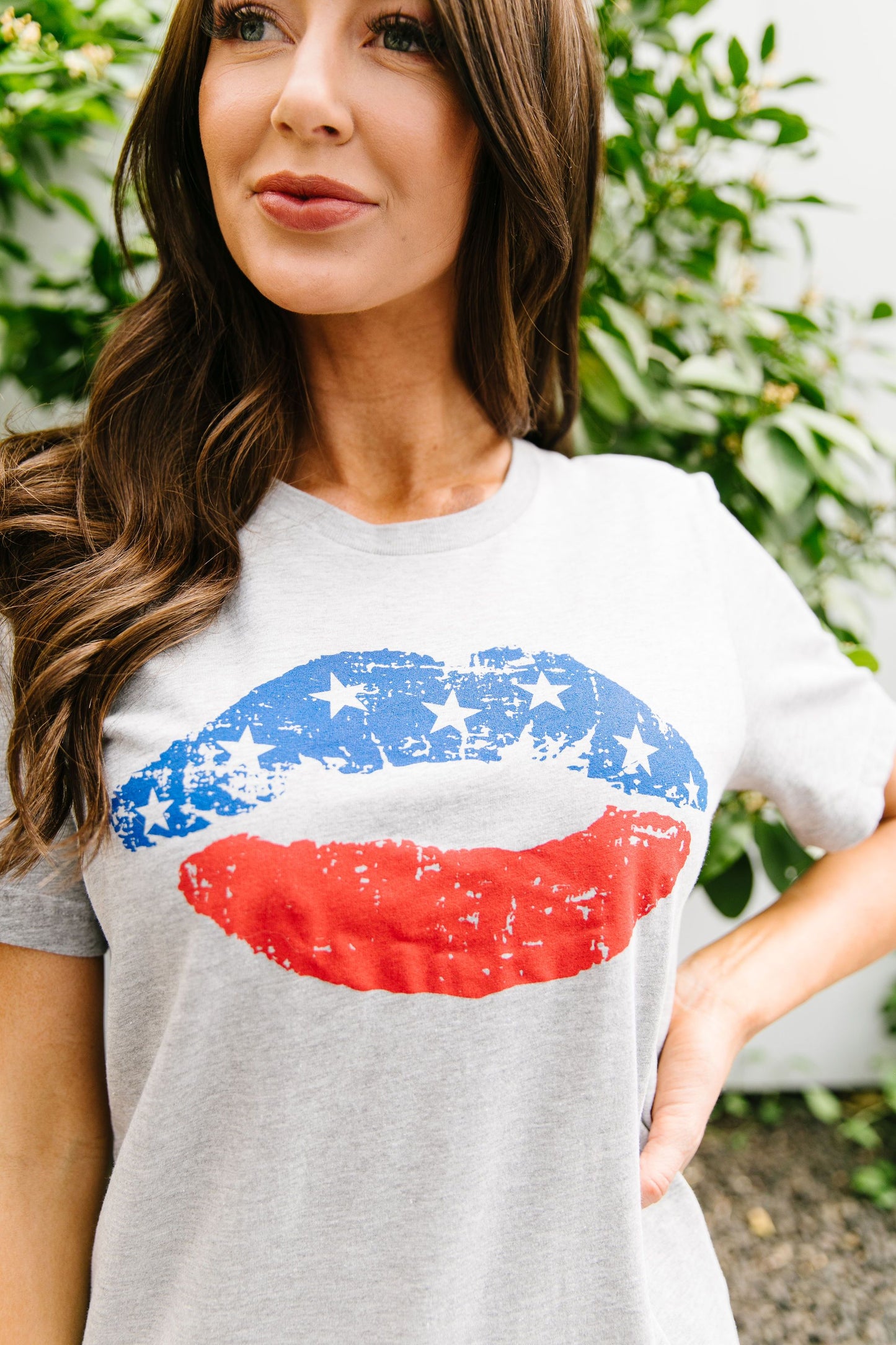 Patriotic Lip Service Graphic Tee