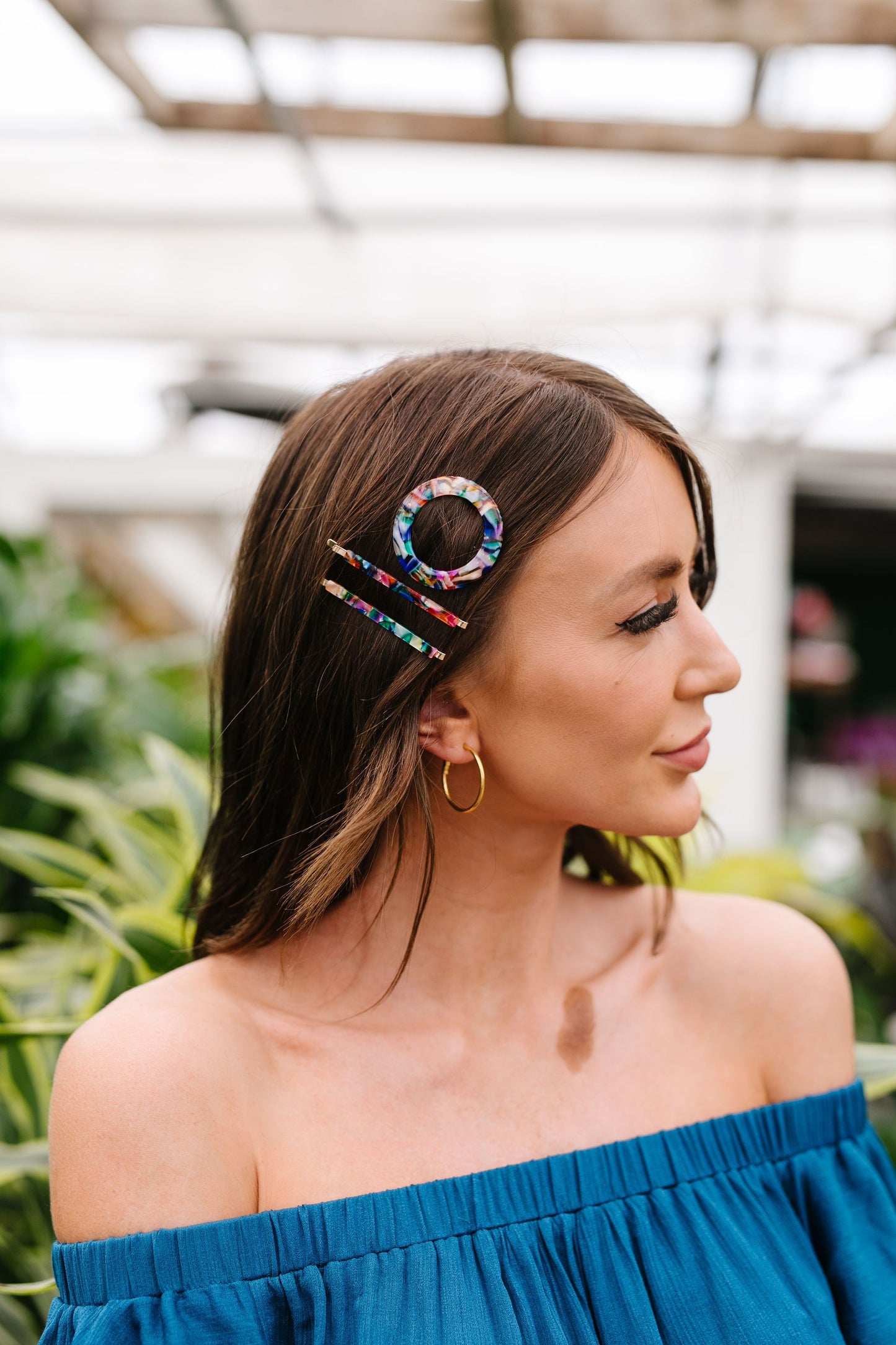 Stained Glass Straight Hair Pins