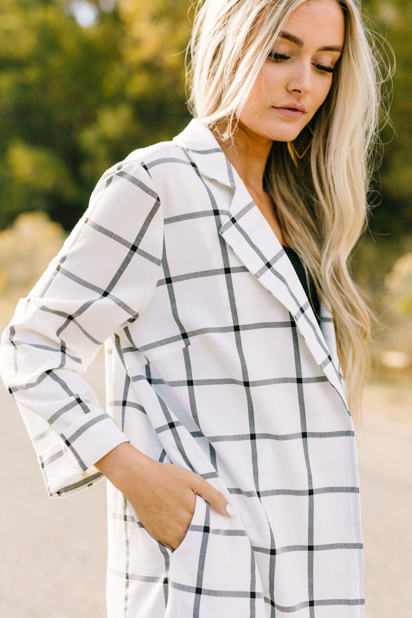 Stay On The Grid Chic Plaid Jacket - ALL SALES FINAL