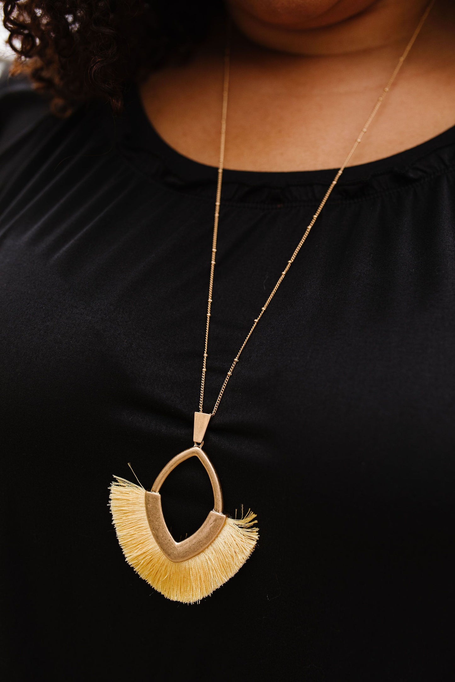 Tasseled V Necklace