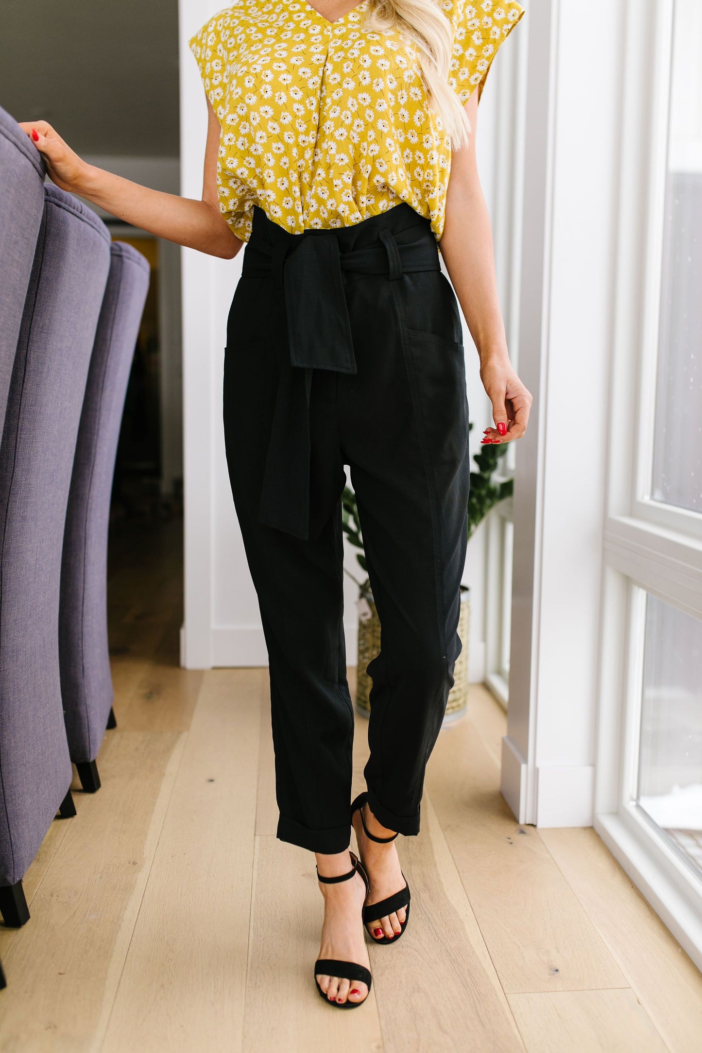 Tied In Knots Black Pants