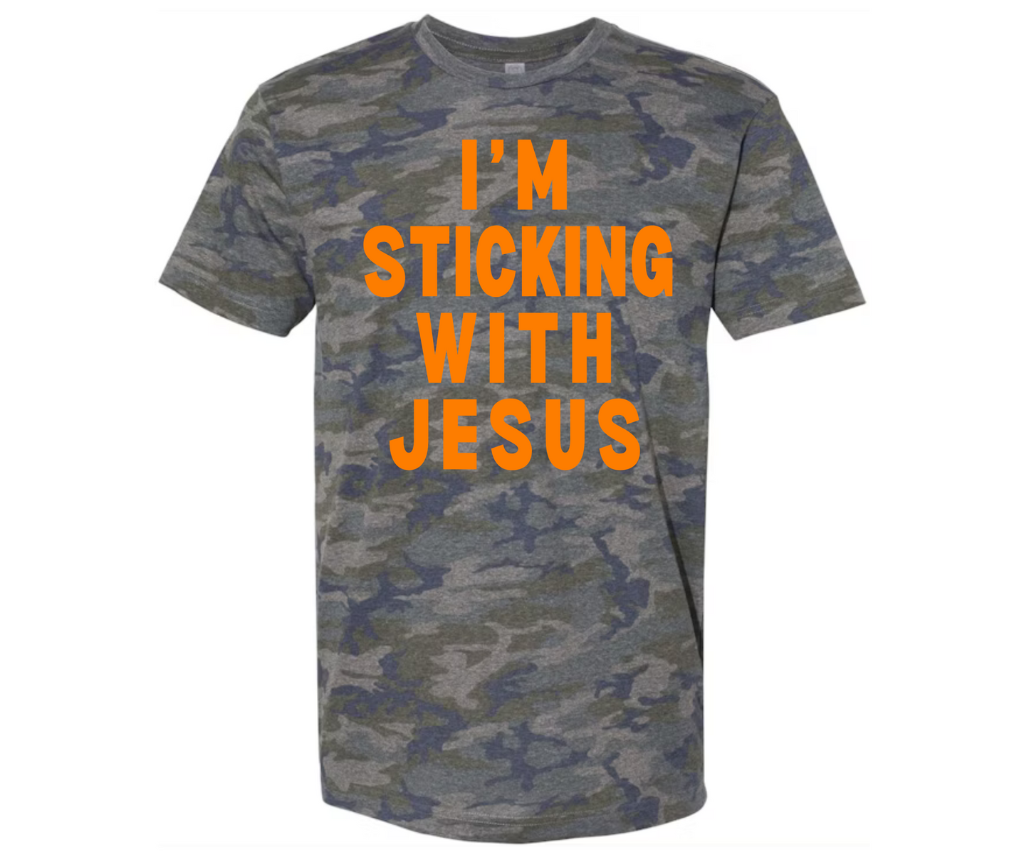 I'm Sticking With Jesus Camo Unisex Tshirt