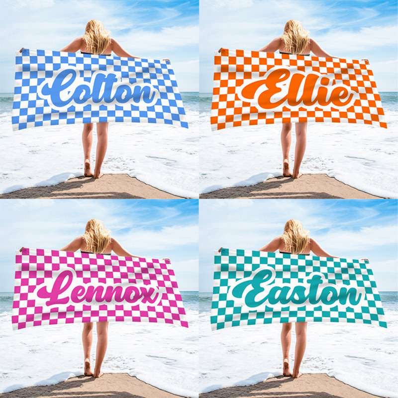 Checkered Beach Towel Pre Order