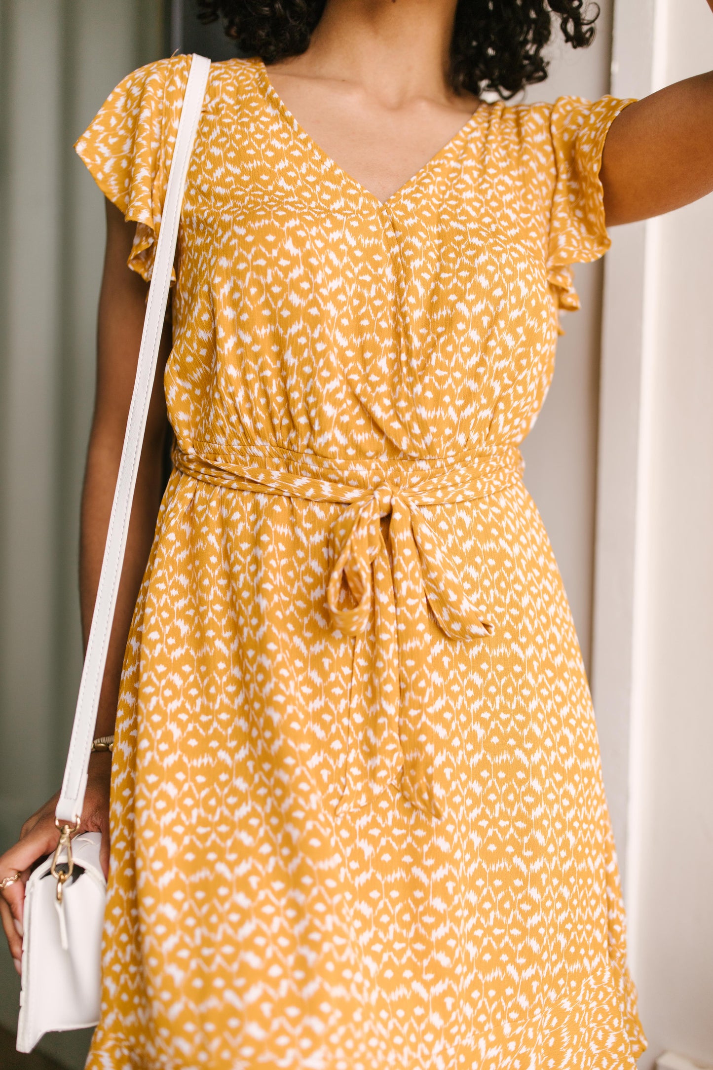 Joanna Midi Dress In Marigold