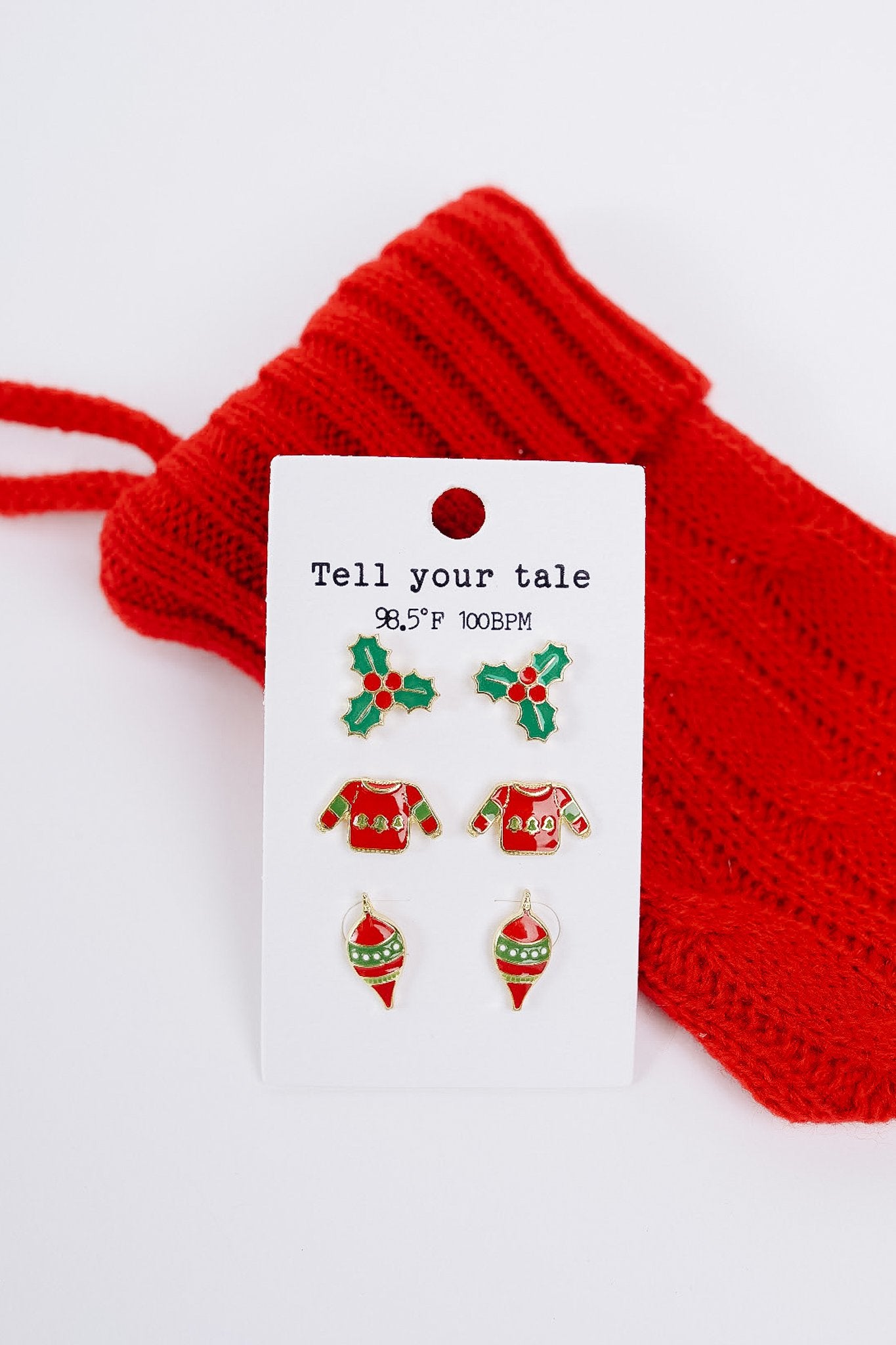Holly Jolly Christmas Earring Set