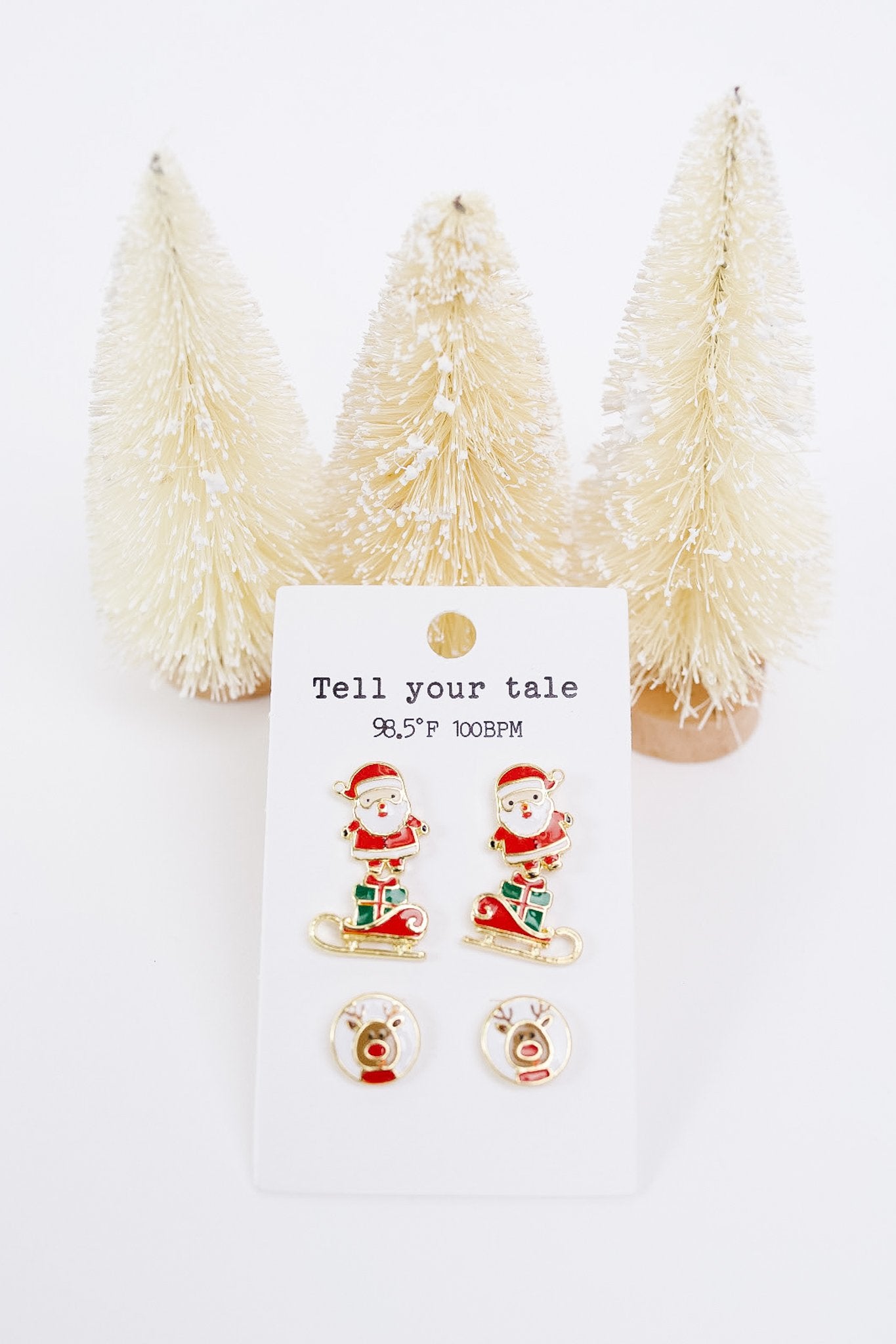 Santa And His Sleigh Earring Set