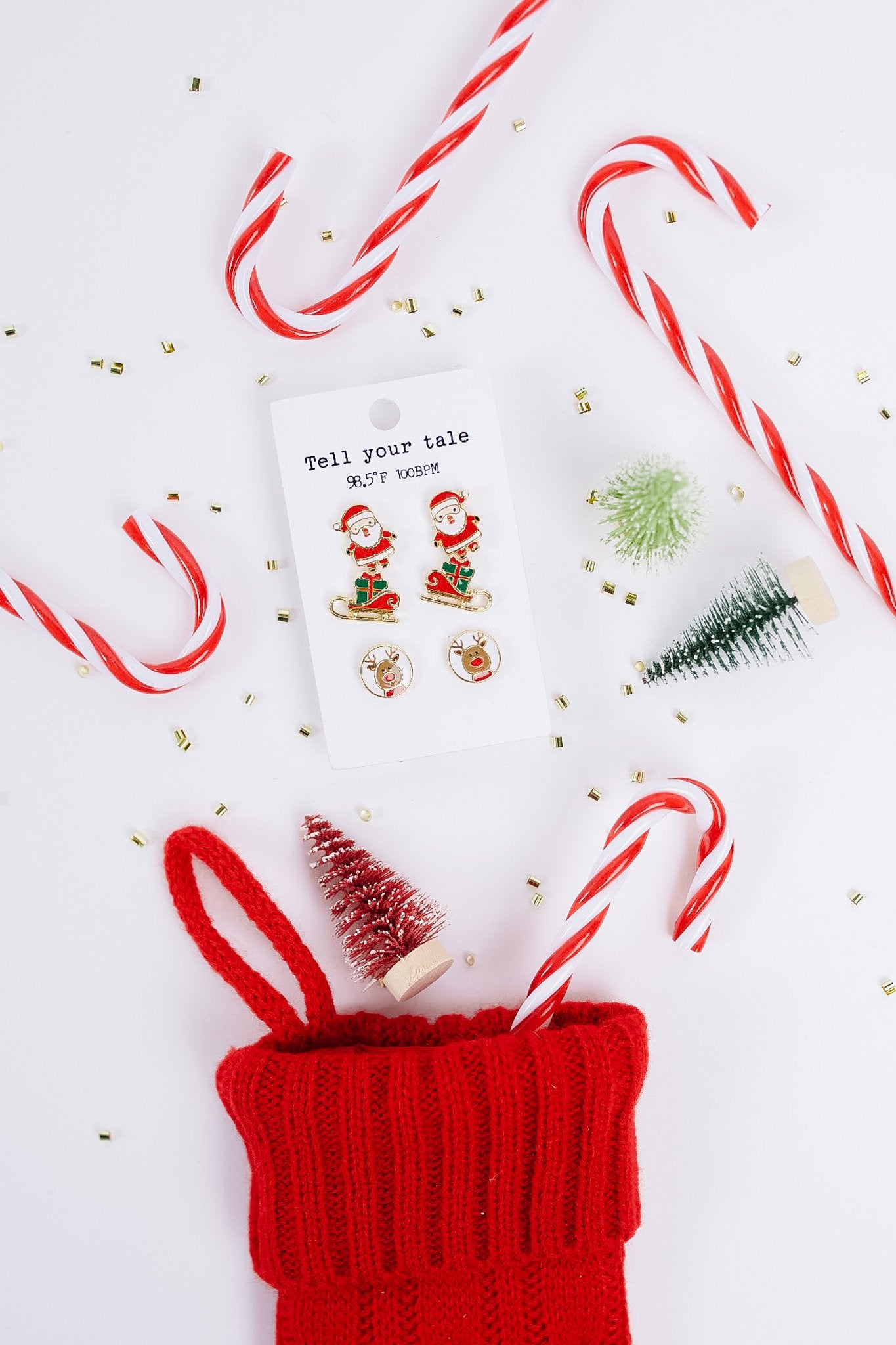 Santa And His Sleigh Earring Set