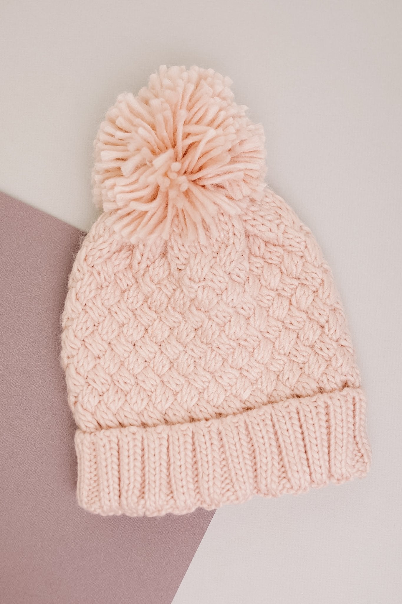 Bella Knit Beanie in Rose