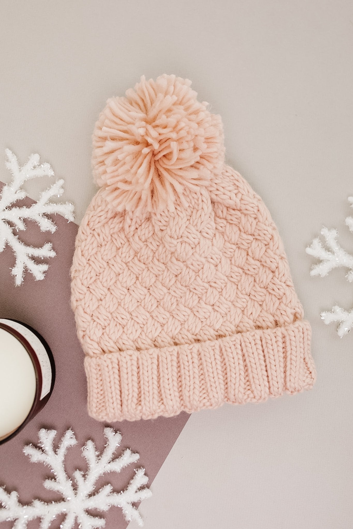 Bella Knit Beanie in Rose