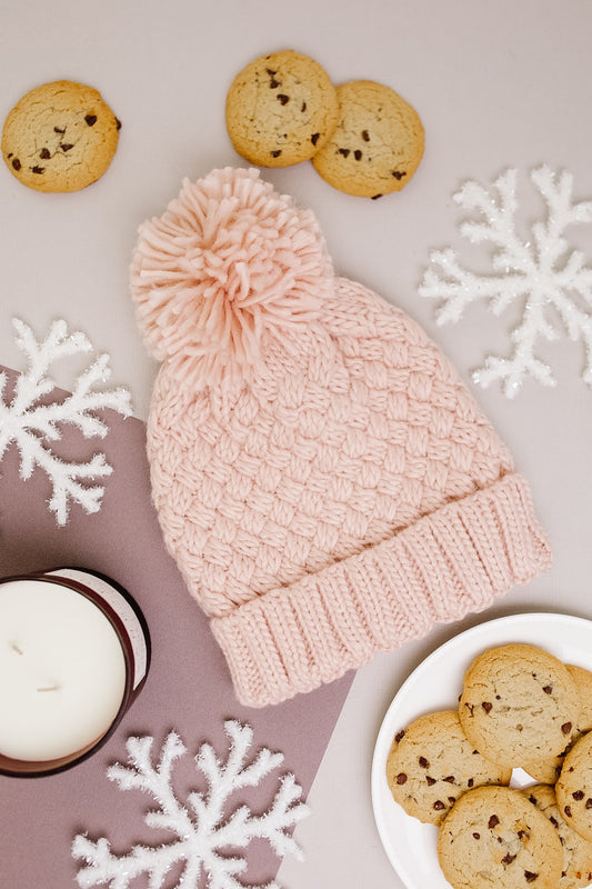 Bella Knit Beanie in Rose