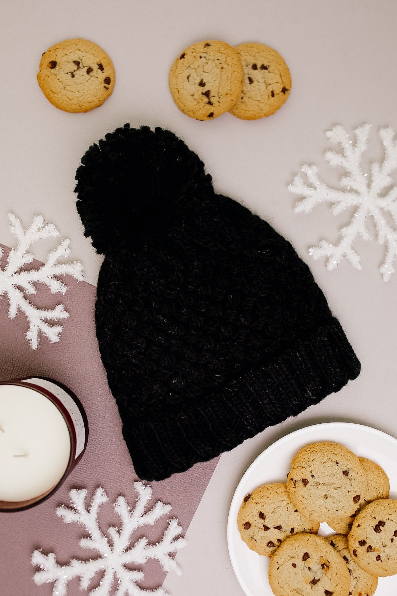 Bella Knit Beanie in Black