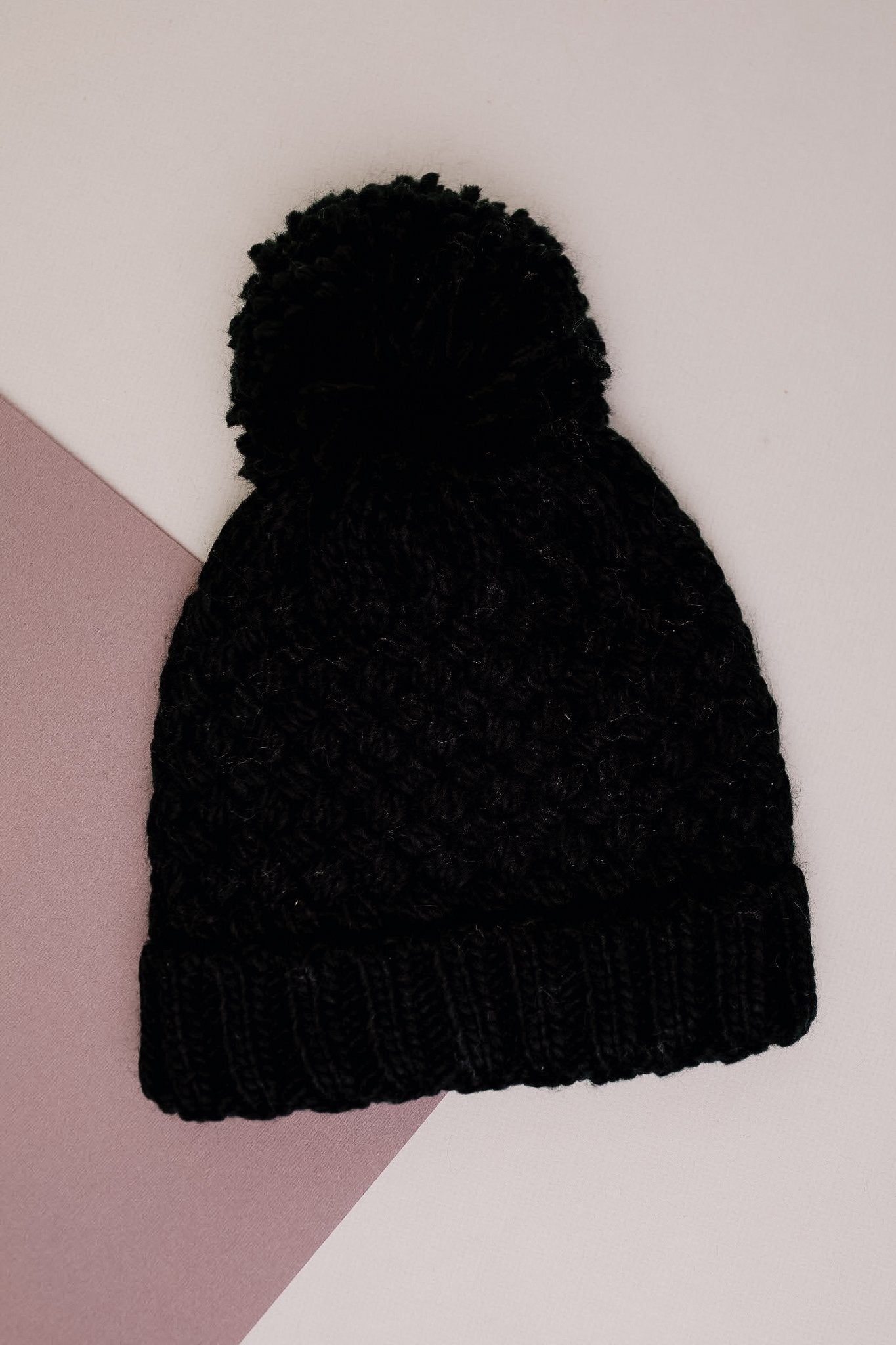 Bella Knit Beanie in Black