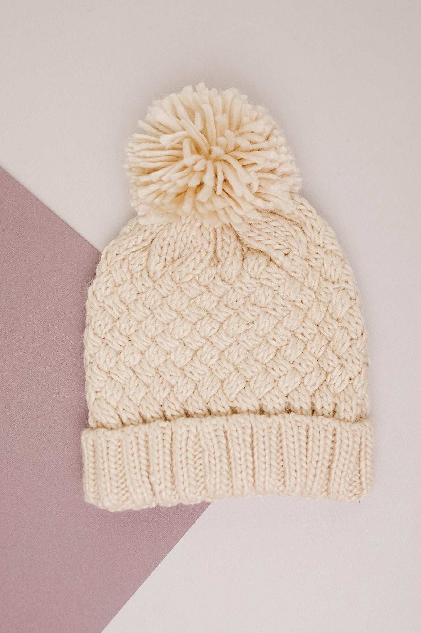 Bella Knit Beanie in Cream