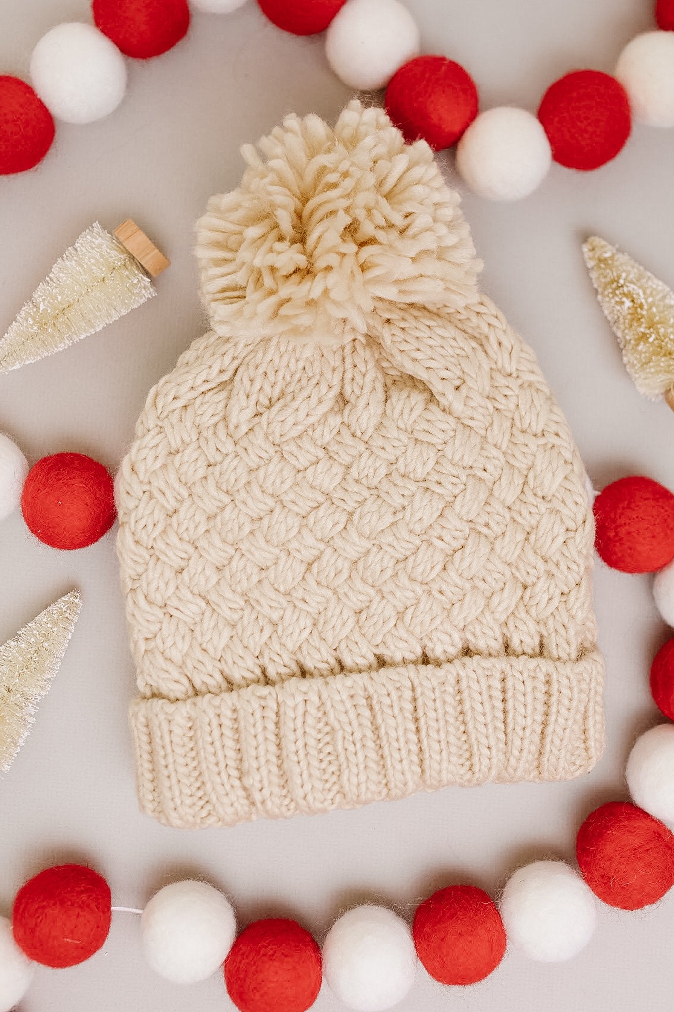 Bella Knit Beanie in Cream