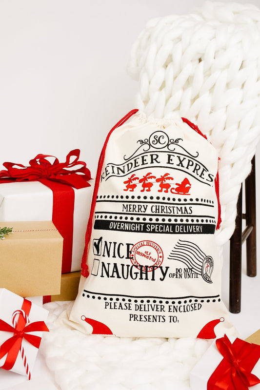 The Reindeer Express Santa Sack