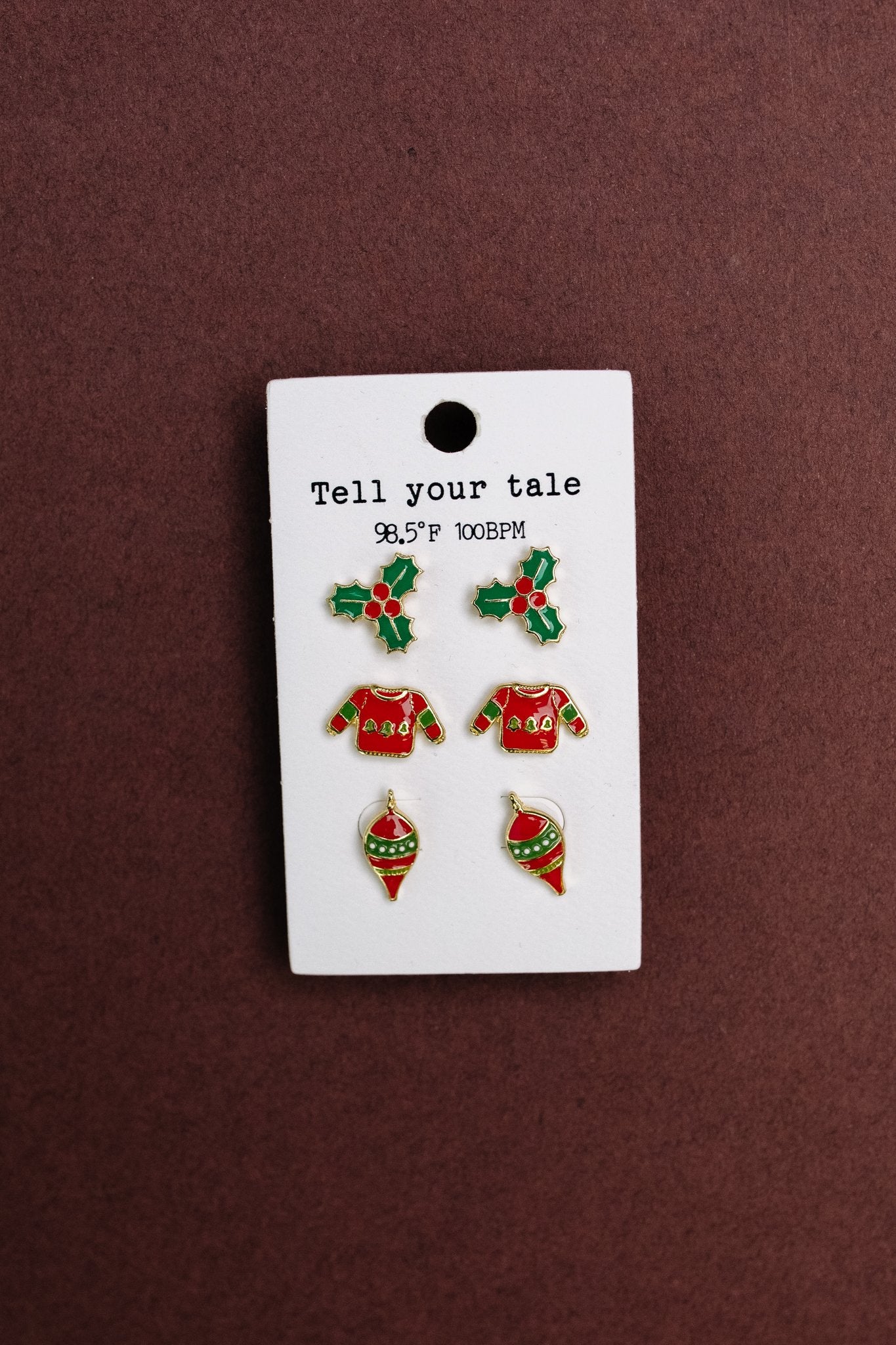Holly Jolly Christmas Earring Set