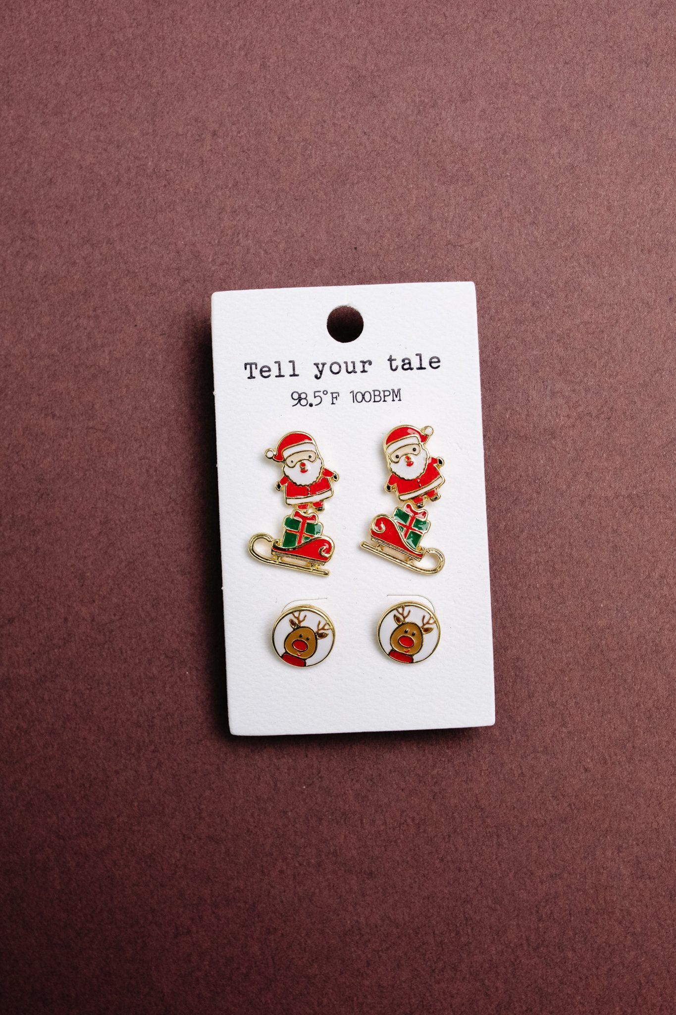 Santa And His Sleigh Earring Set