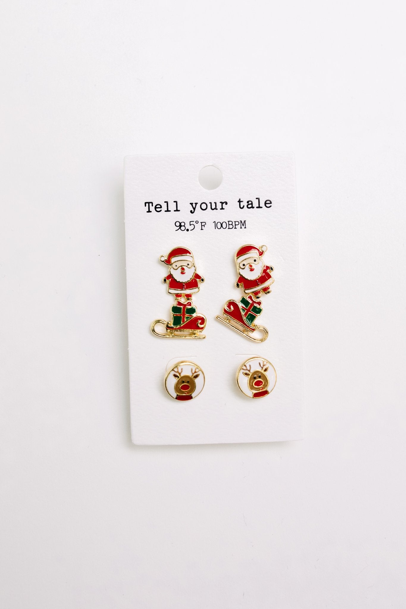 Santa And His Sleigh Earring Set