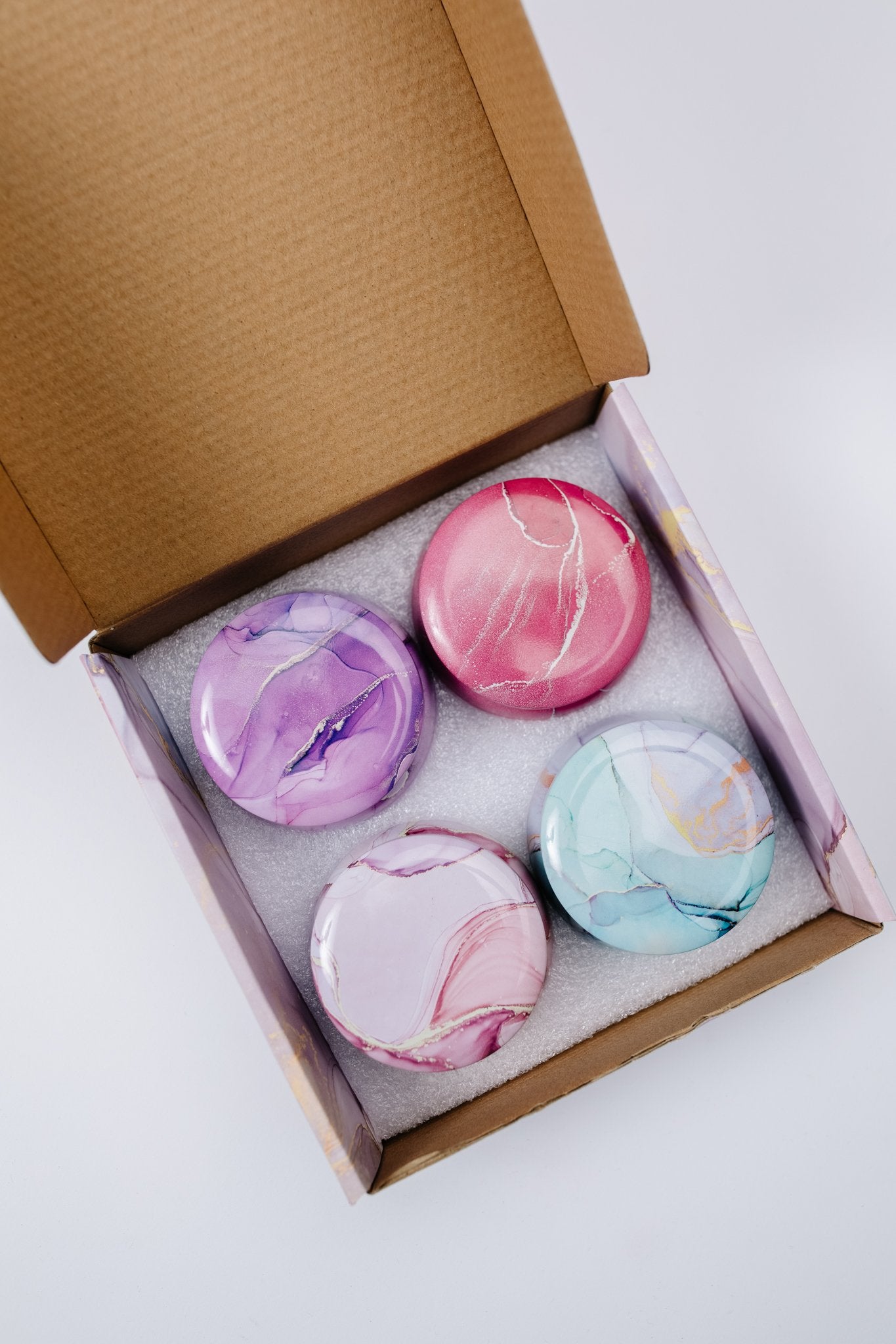 Merry Marbled Candles