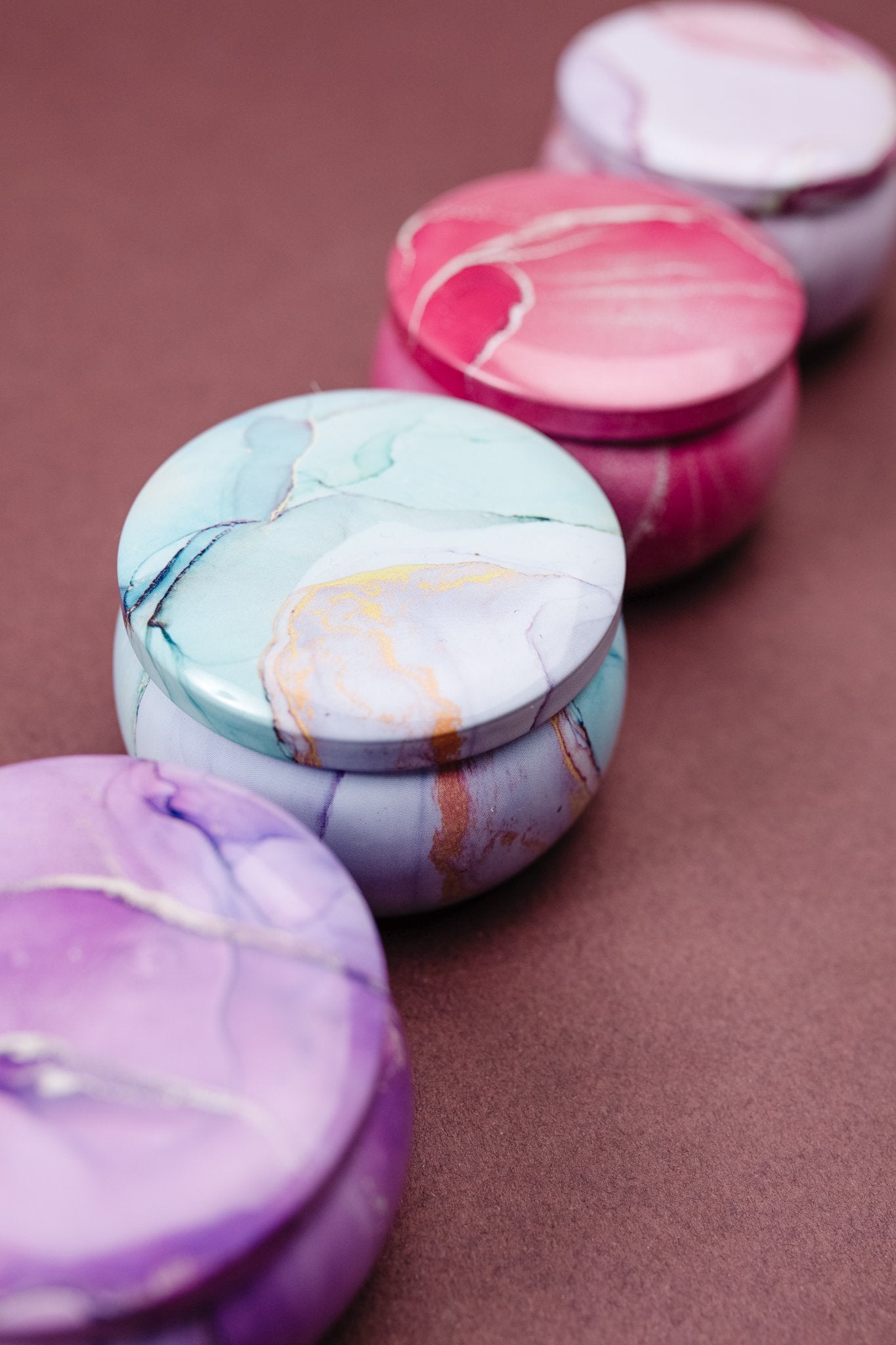 Merry Marbled Candles