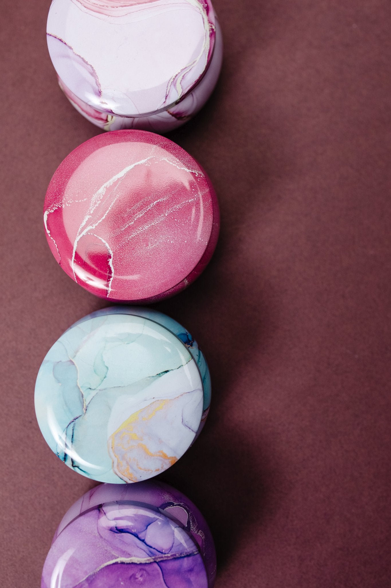 Merry Marbled Candles