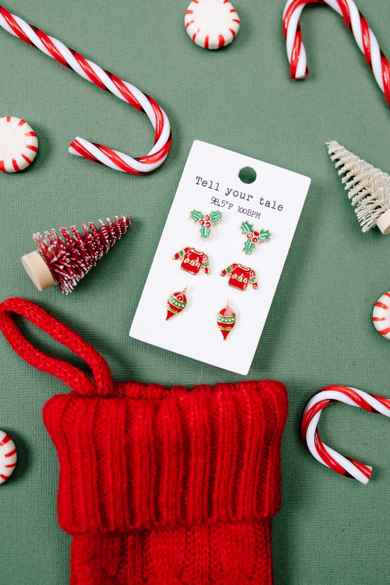 Holly Jolly Christmas Earring Set