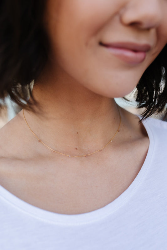Dainty Spaced Bead Choker